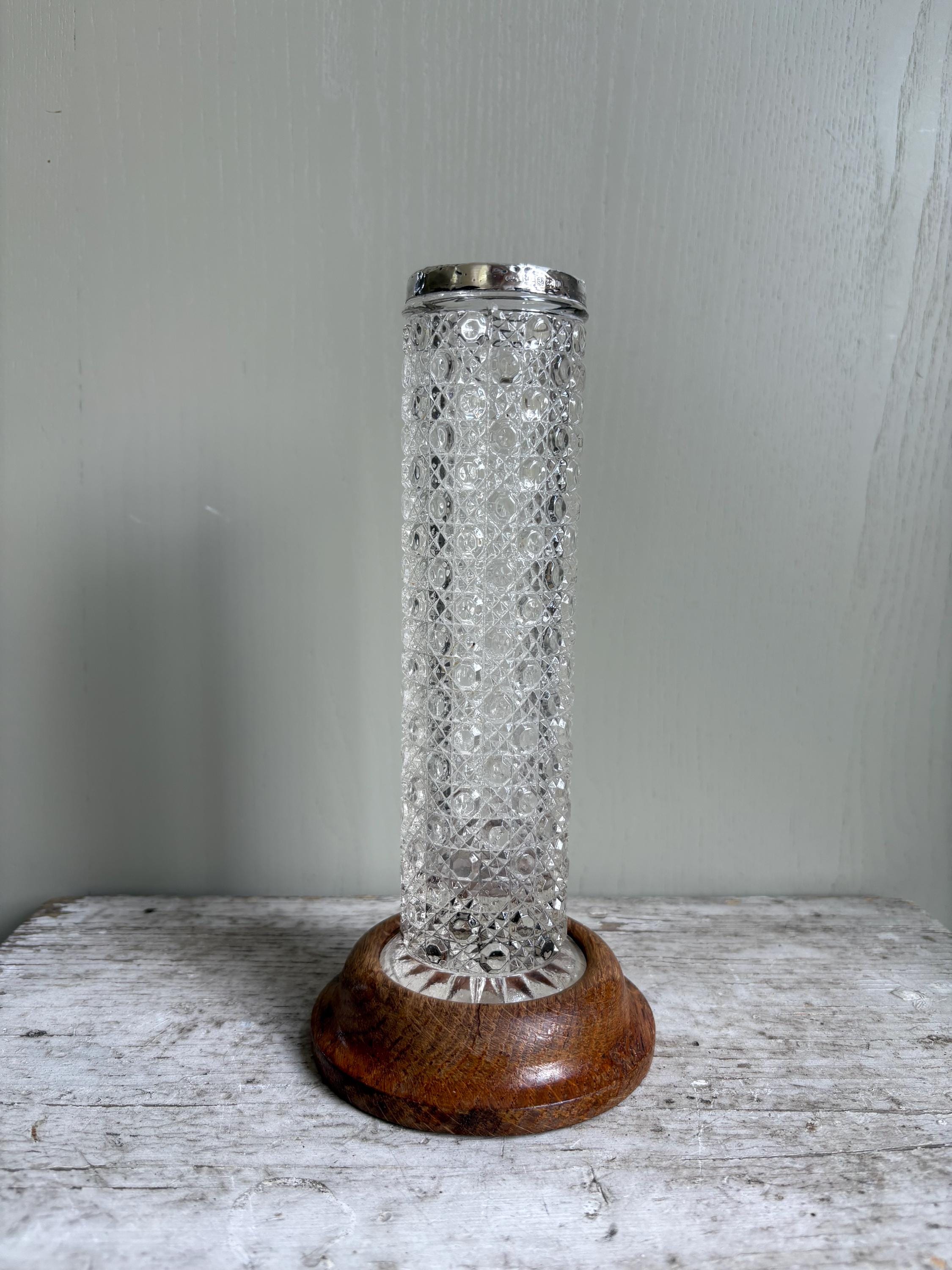 Pressed Glass Vintage Vase, Flowe Vase