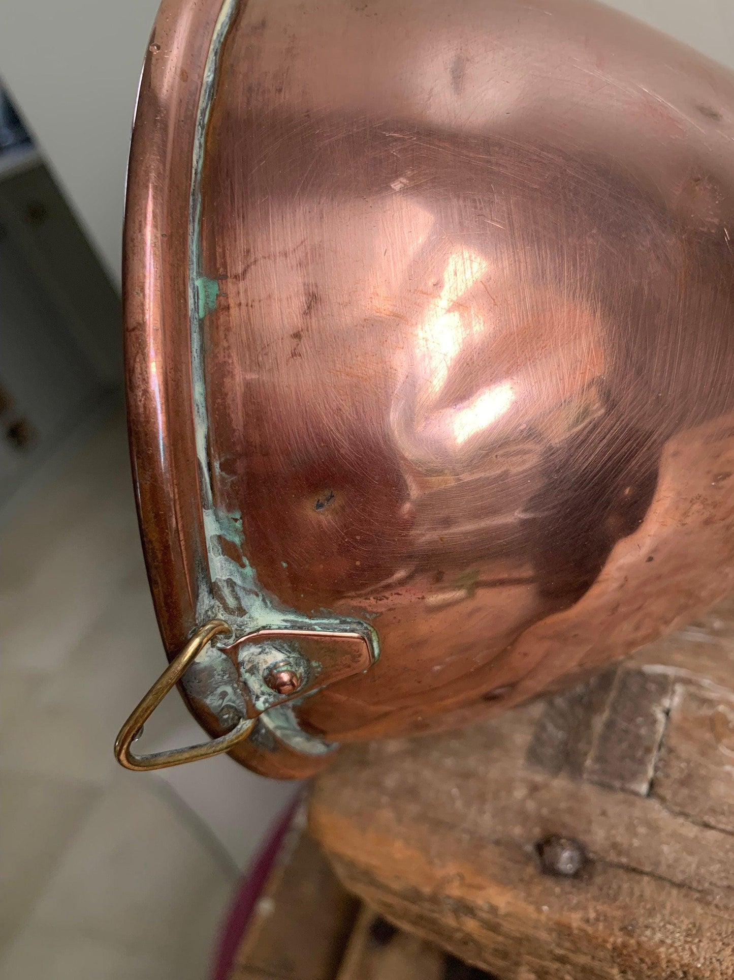 Large Old Copper Funnel, Rustic Decor, Bygone tools