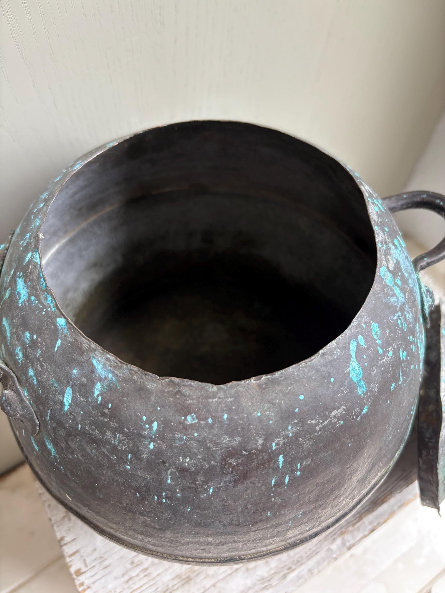 Old French Copper Cauldron, French Copper Cooking Pot, Kitchenalia.