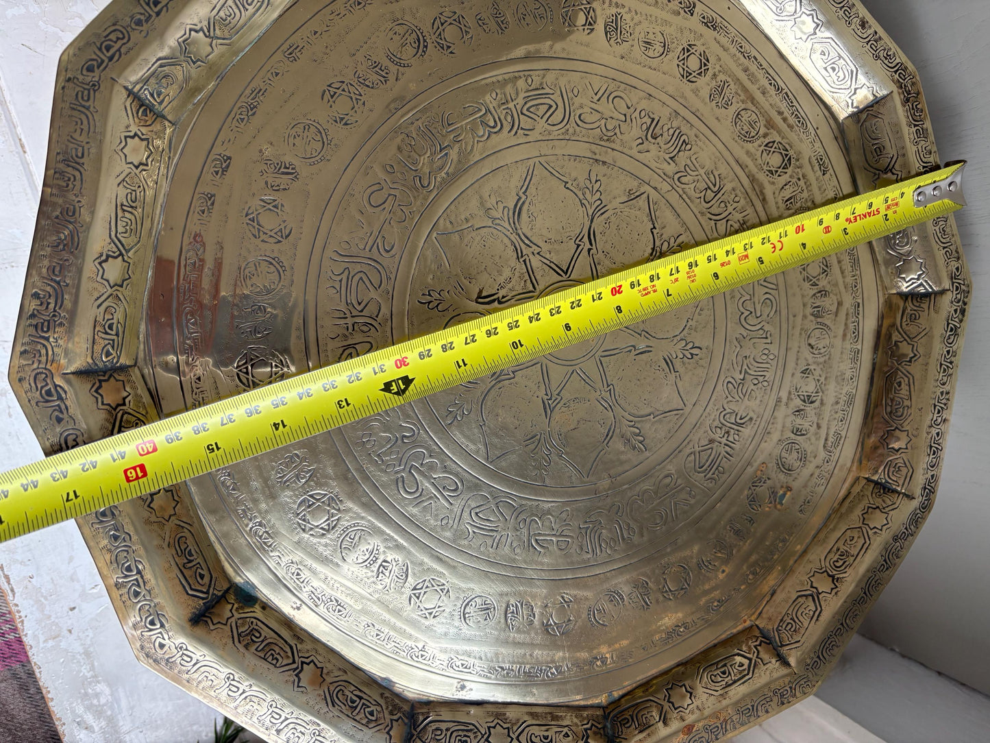 Brass Engraved Tray, Brass Charger