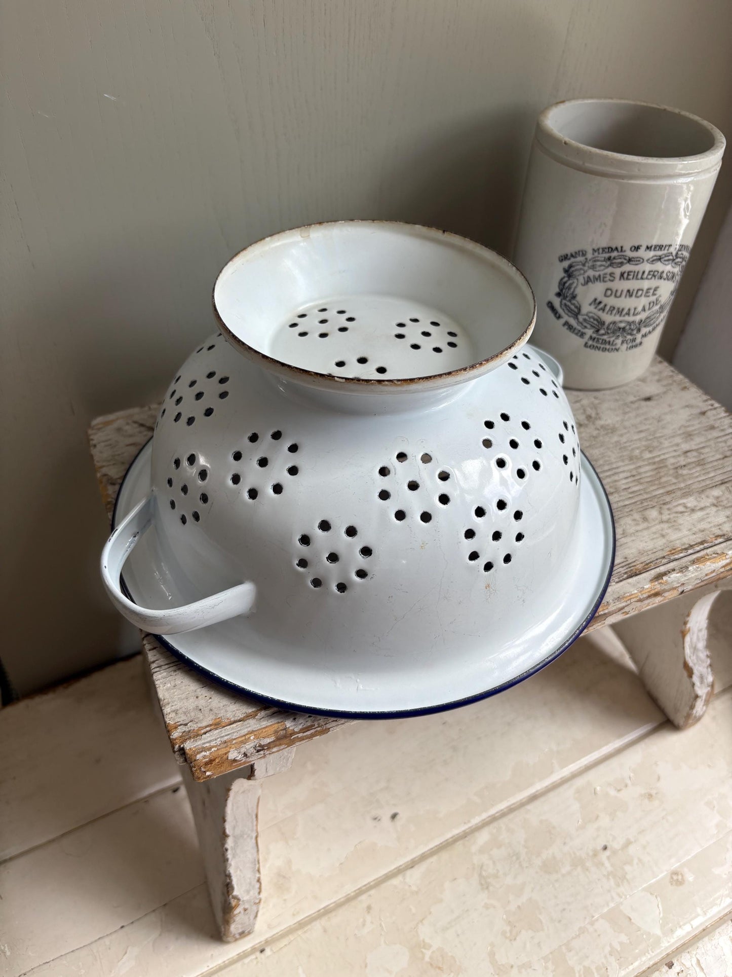 Enamelware Vintage Colander
