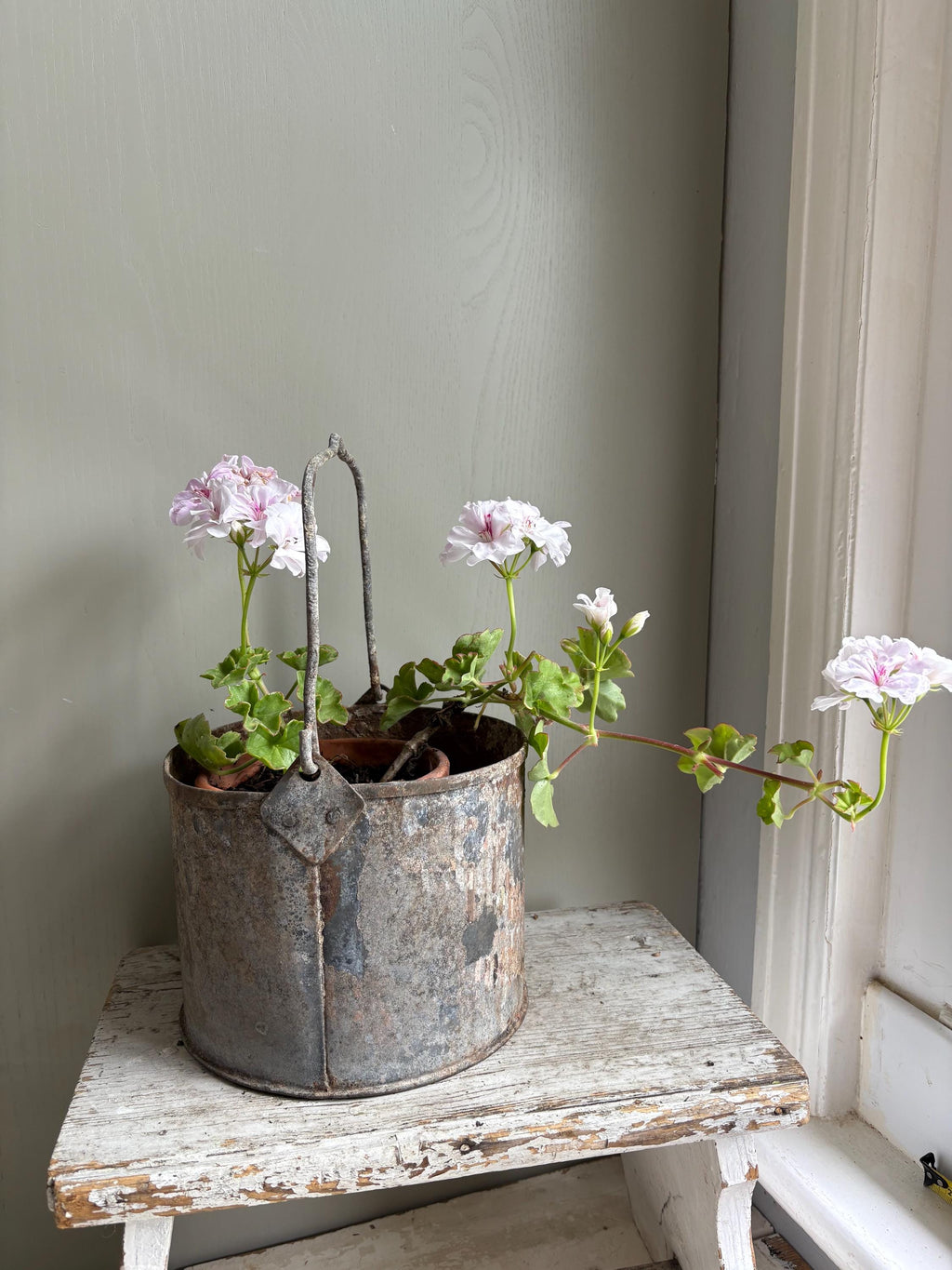 Rustic Paint Pot, Paint Kettle, Planter.