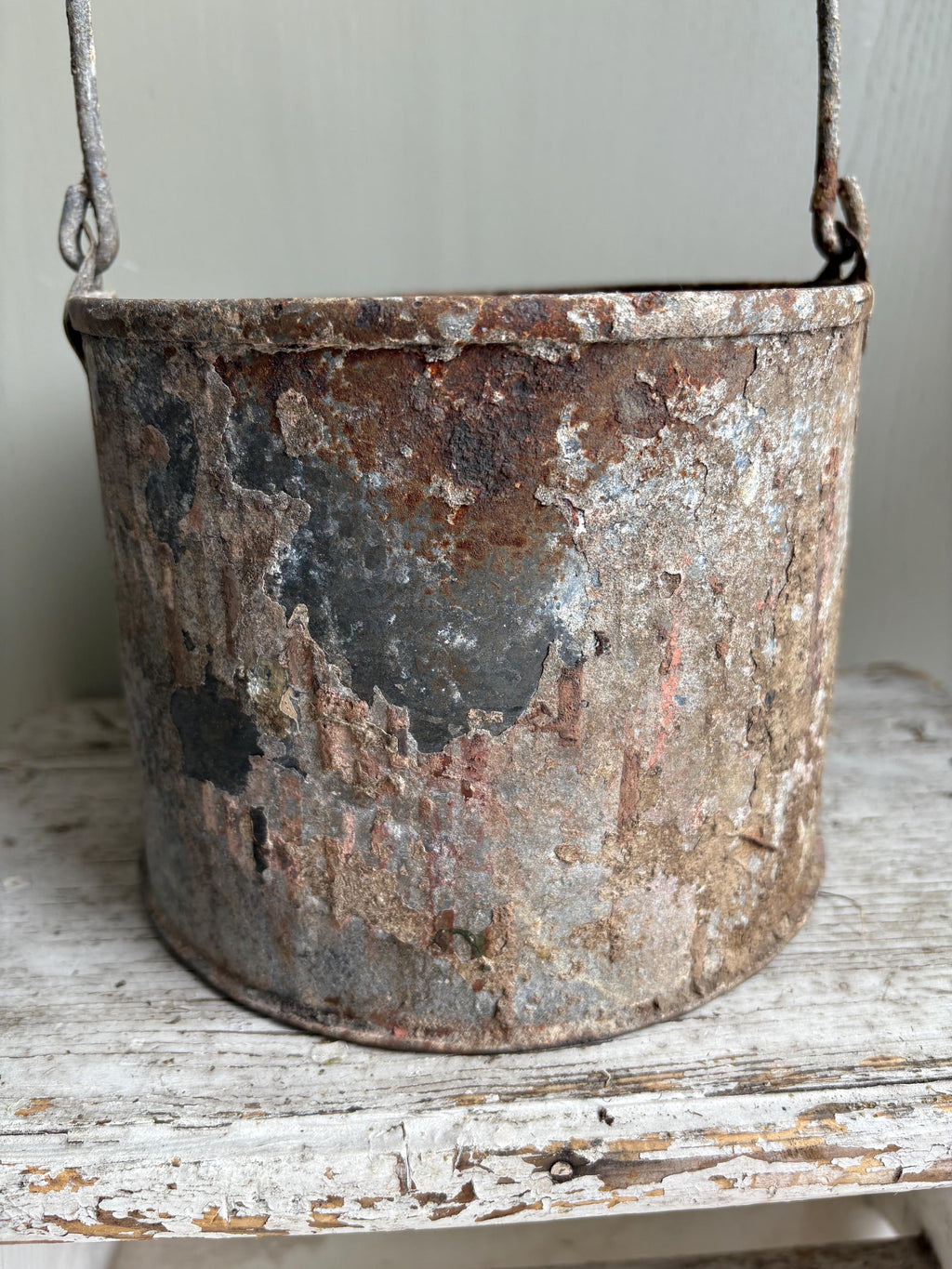 Rustic Paint Pot, Paint Kettle, Planter.