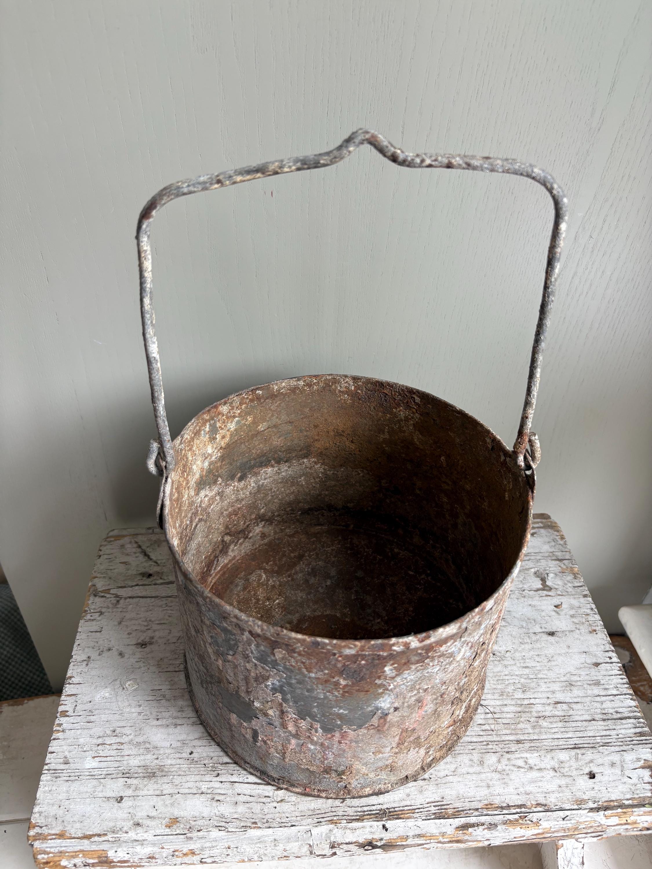Rustic Paint Pot, Paint Kettle, Planter.