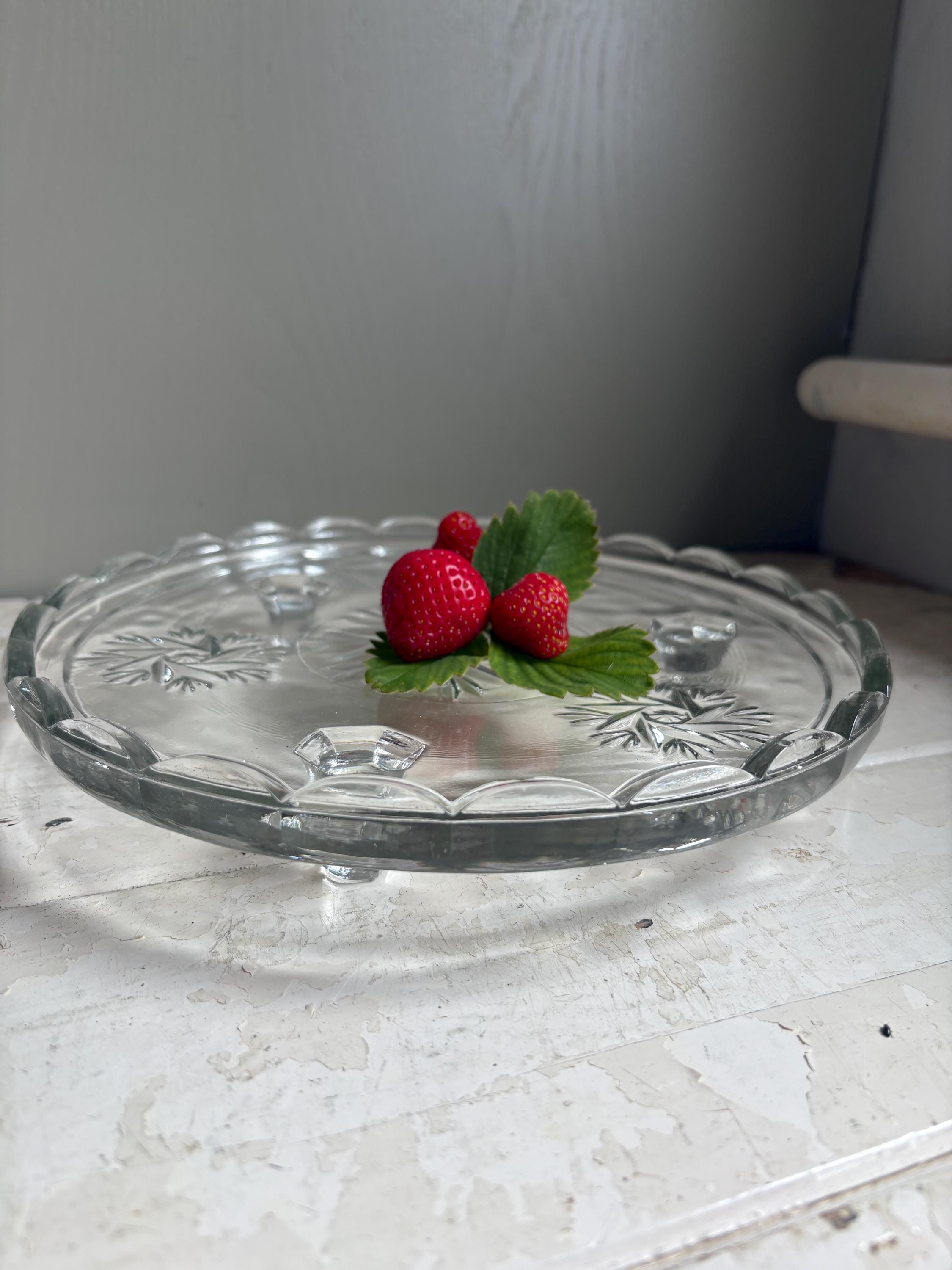 Vintage Glass Cake Stand