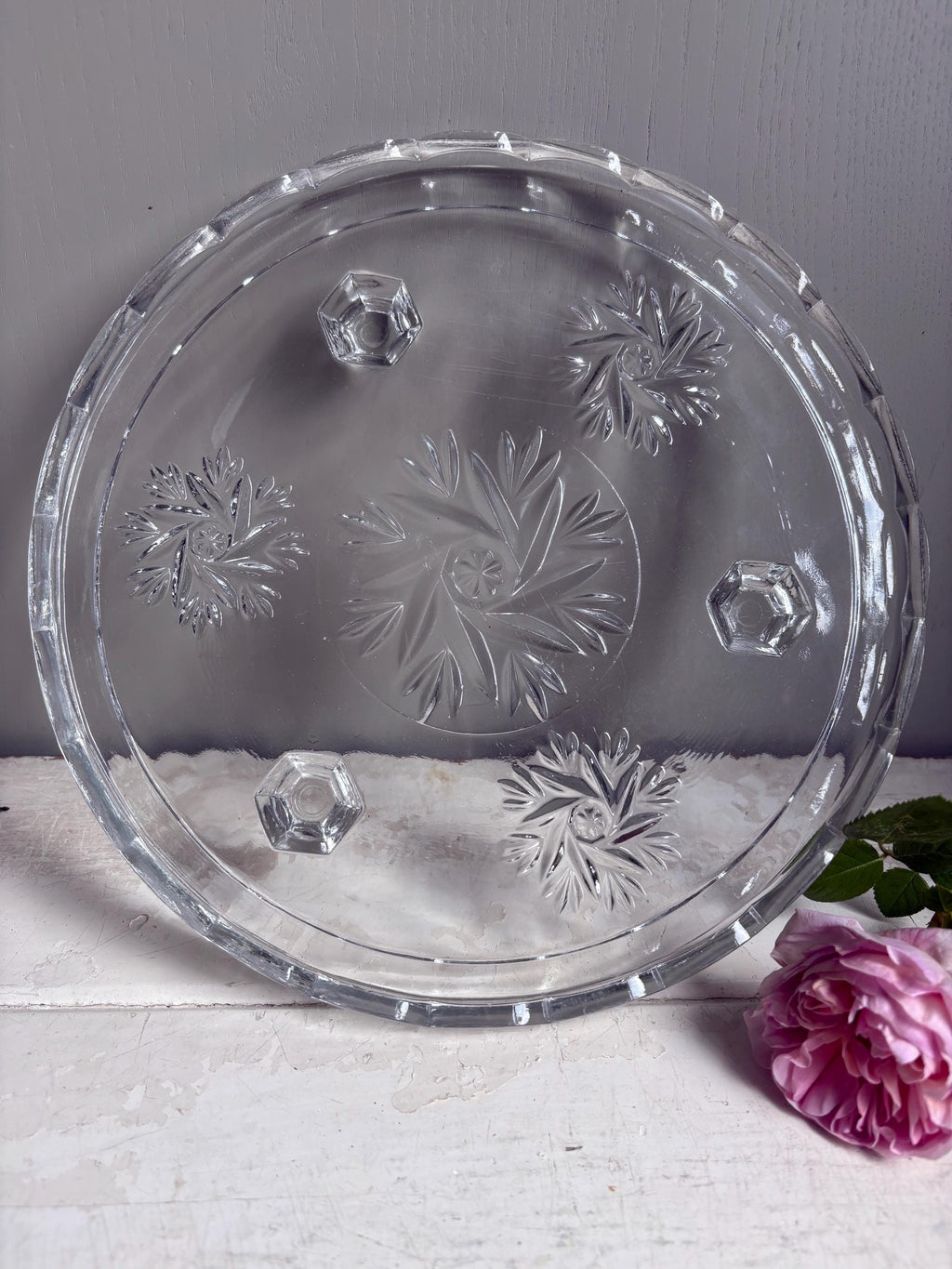 Vintage Glass Cake Stand