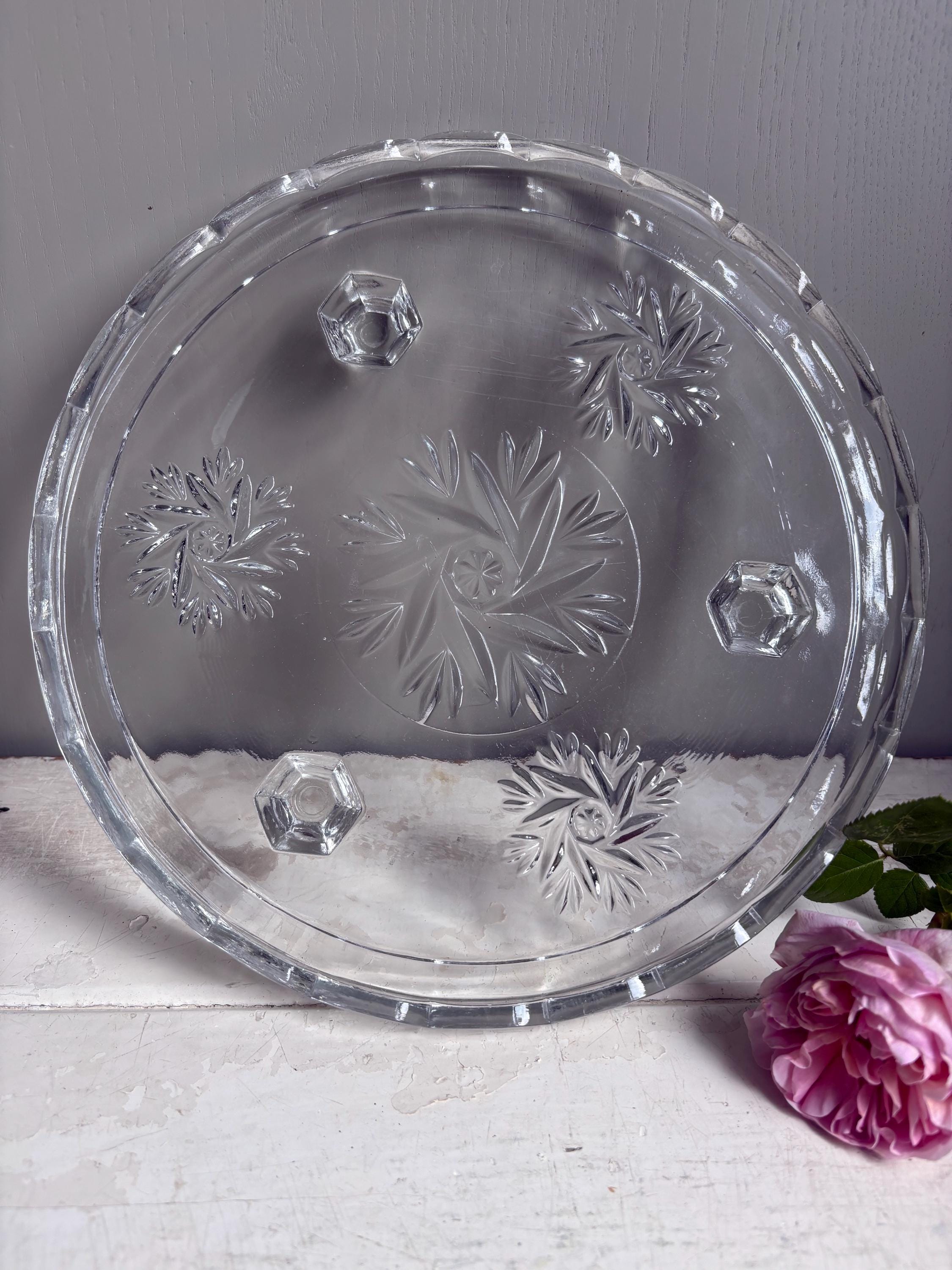 Vintage Glass Cake Stand