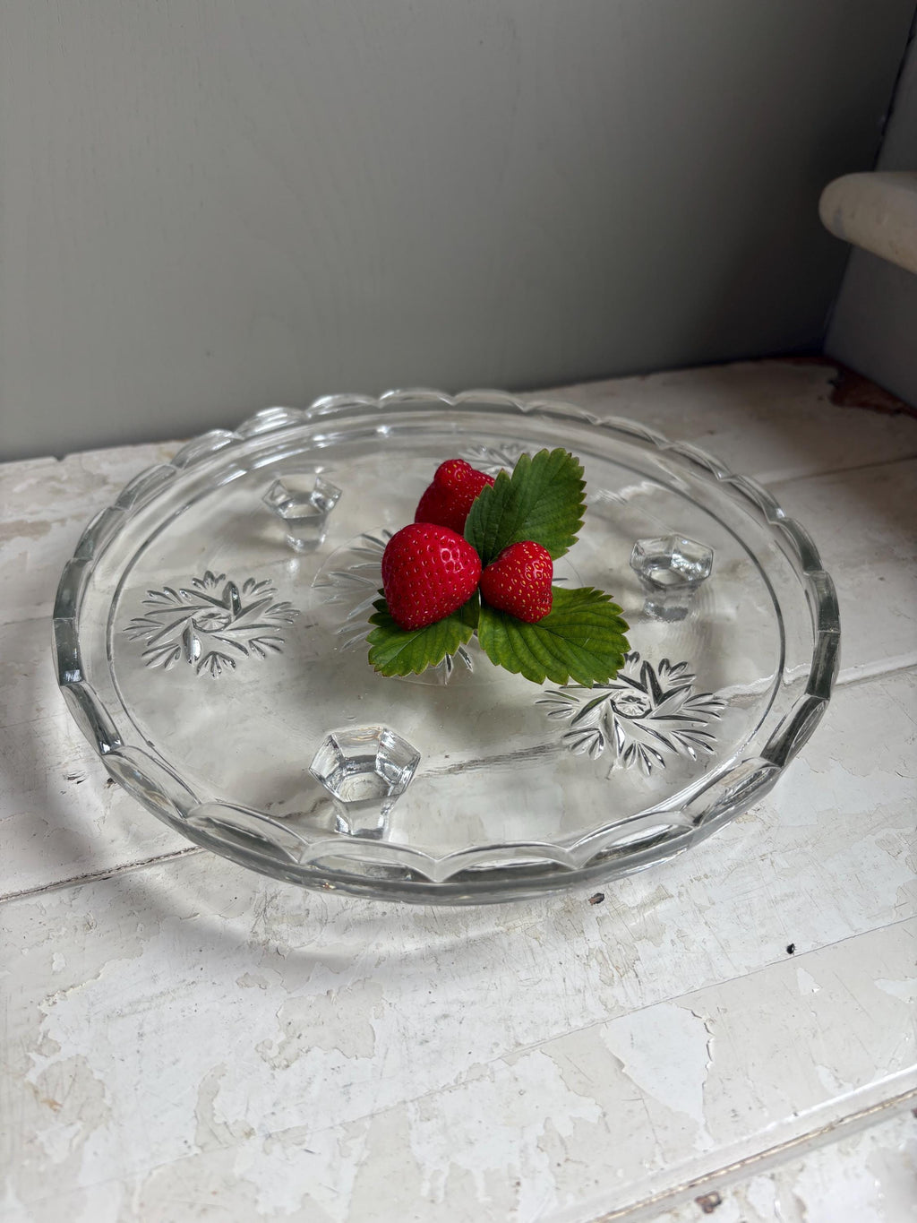 Vintage Glass Cake Stand