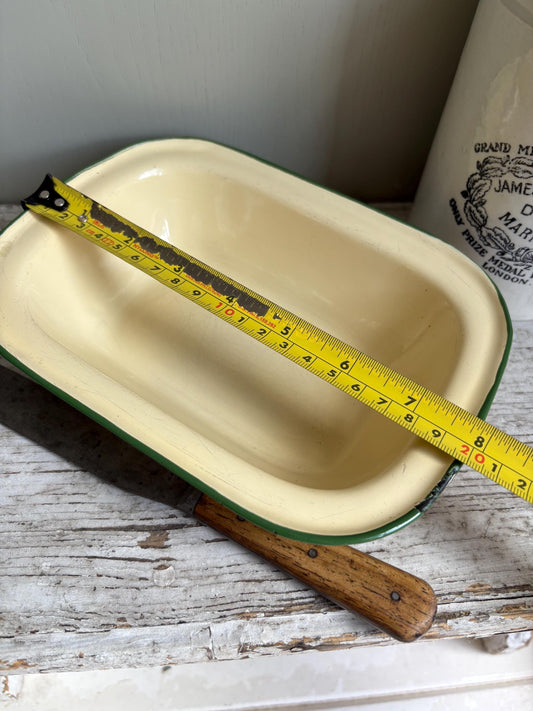 Rectangular Enamelware Pie Dish, Kitchenalia.
