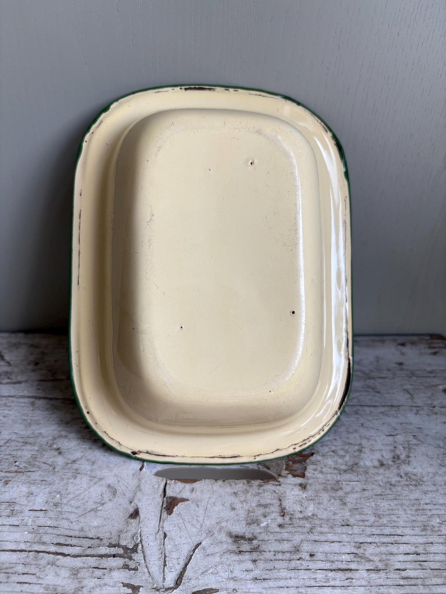 Rectangular Enamelware Pie Dish, Kitchenalia.