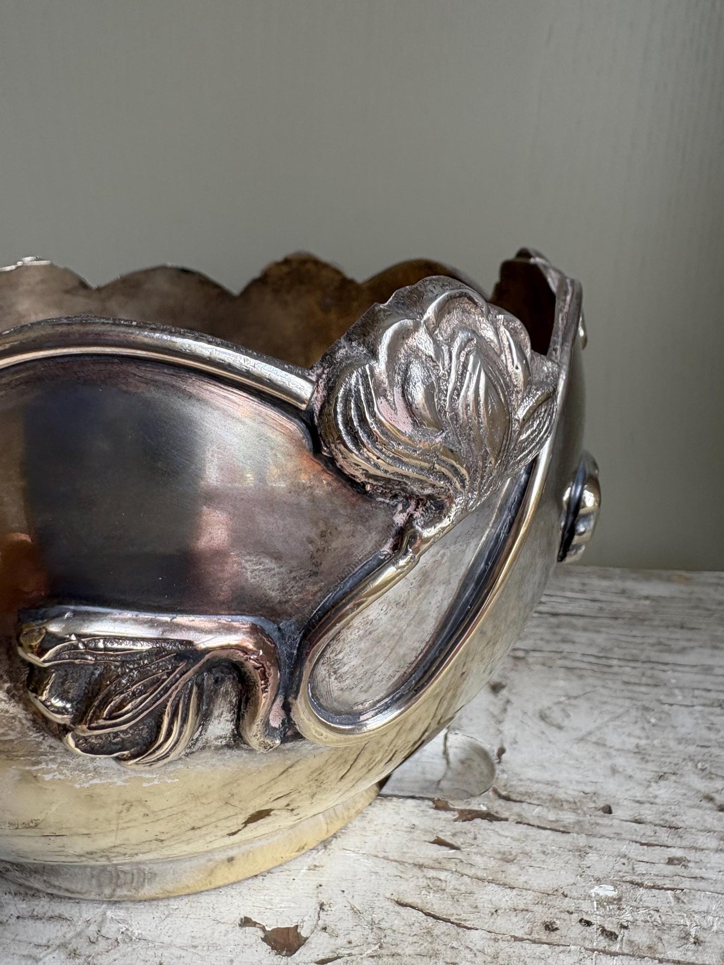 Art Nouveau Silver plated bowl/planter.