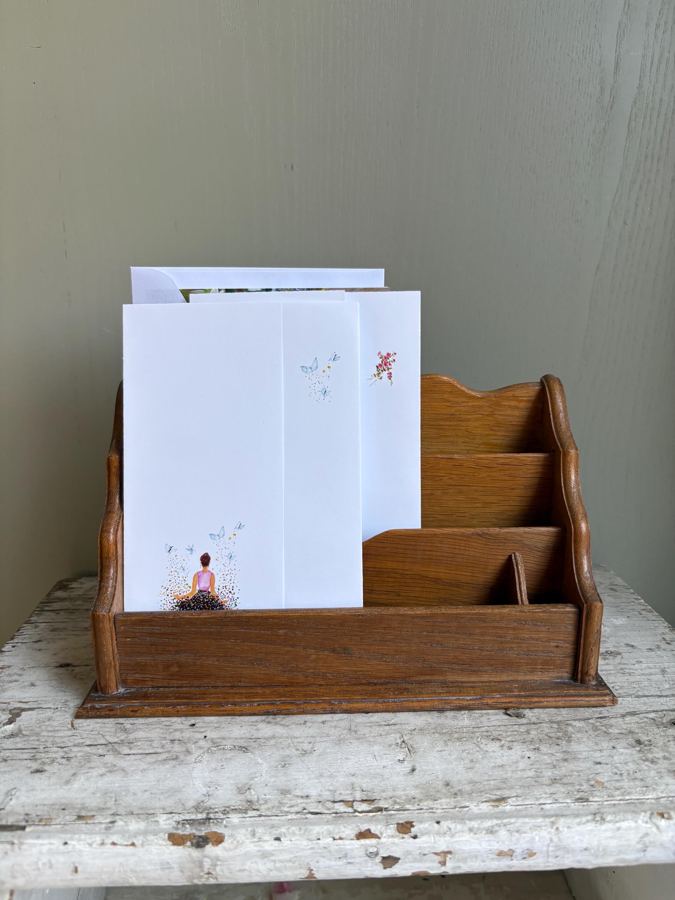 Vintage Wooden Letter Rack, Wall Hanging Letter Rack.