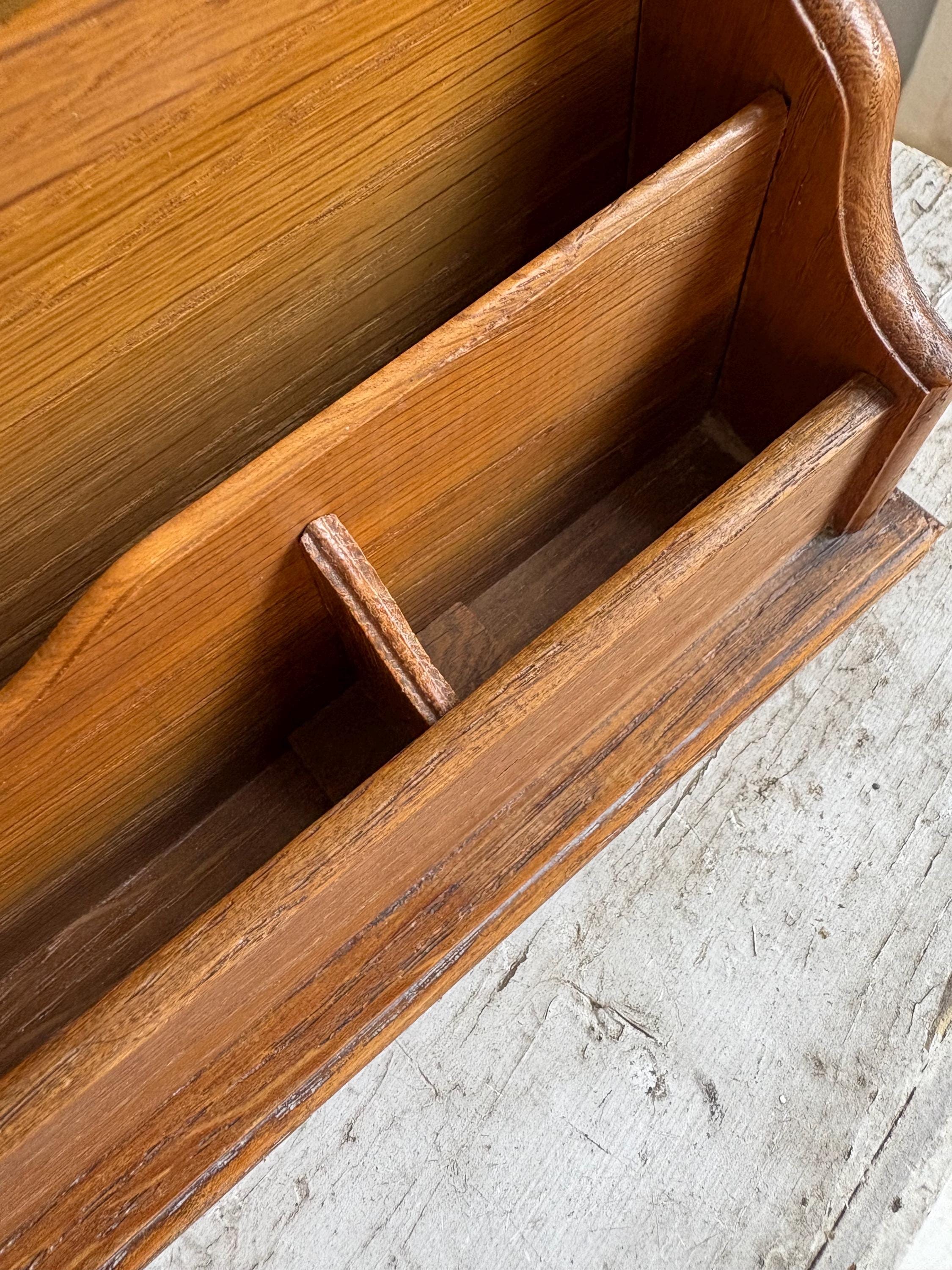 Vintage Wooden Letter Rack, Wall Hanging Letter Rack.