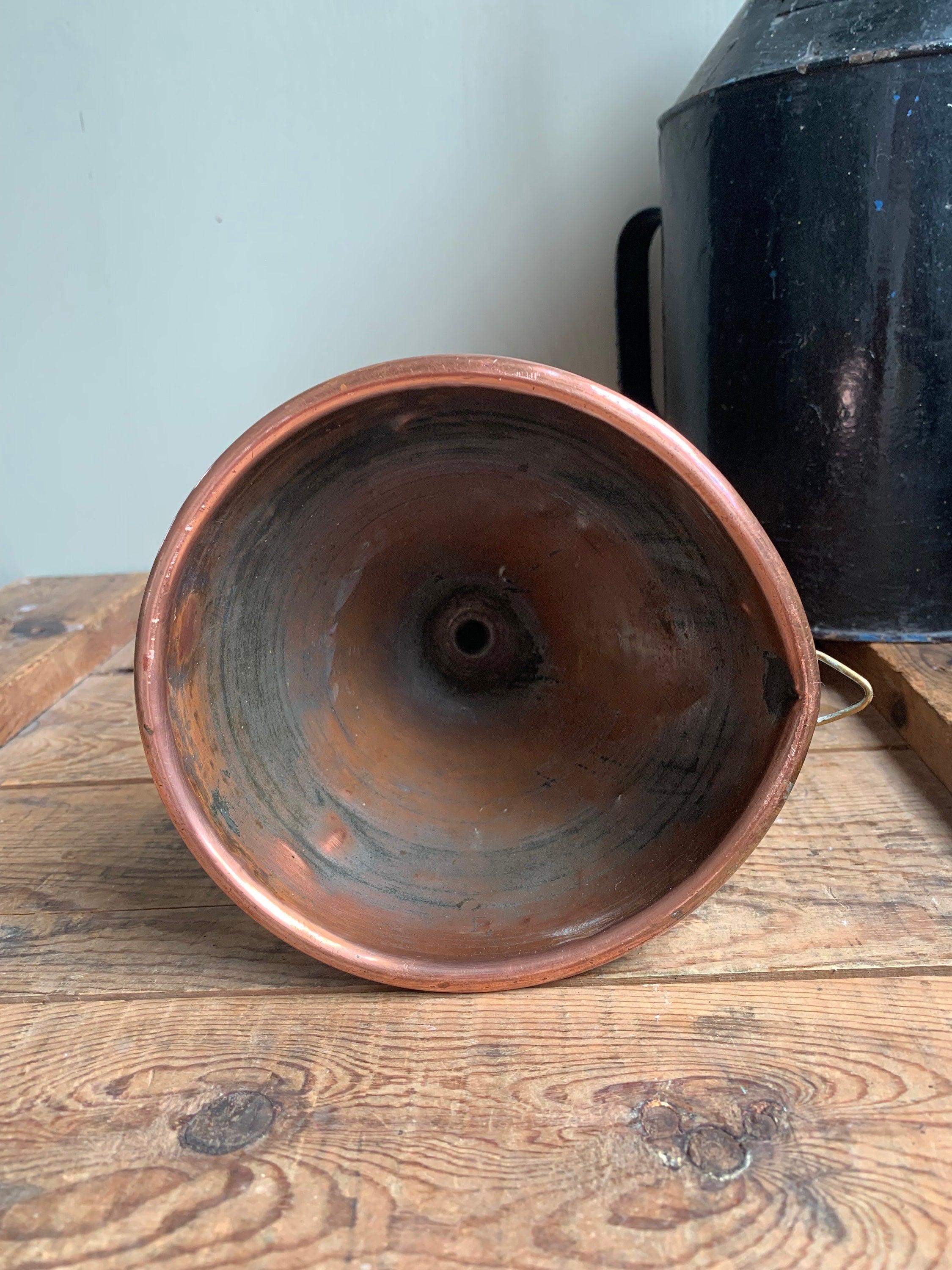 Large Old Copper Funnel, Rustic Decor, Bygone tools