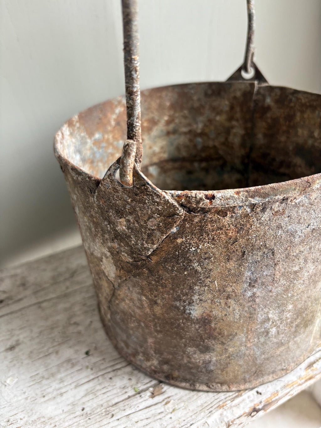 Rustic Paint Pot, Paint Kettle, Planter.