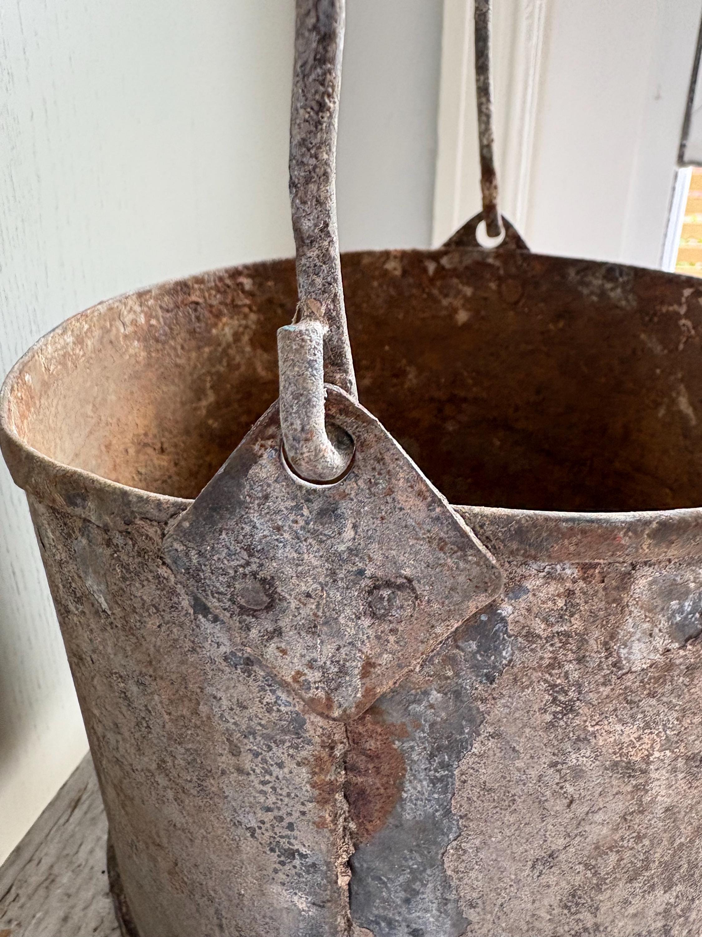 Rustic Paint Pot, Paint Kettle, Planter.