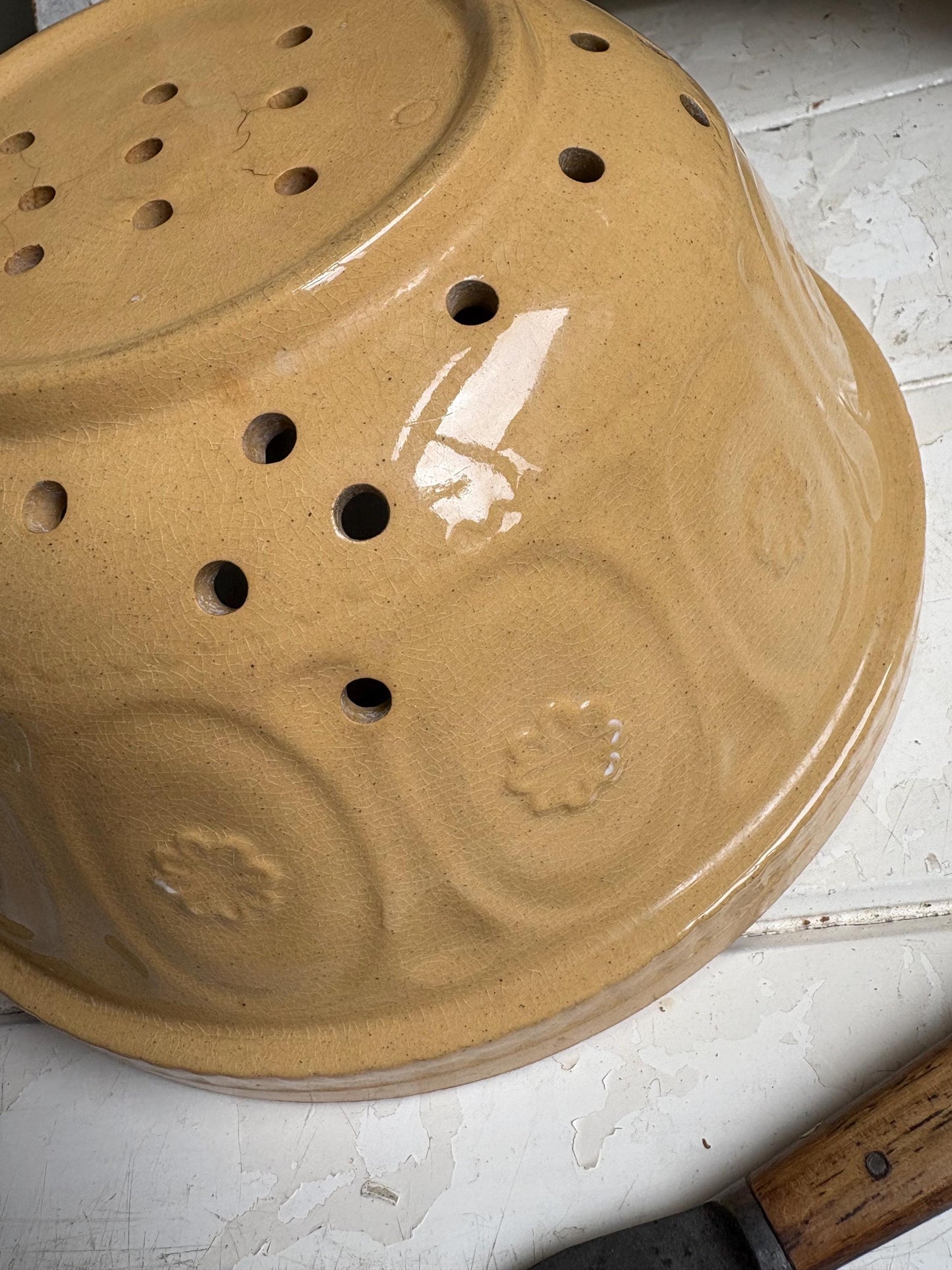 Vintage Colander Bowl, Berry Bowl