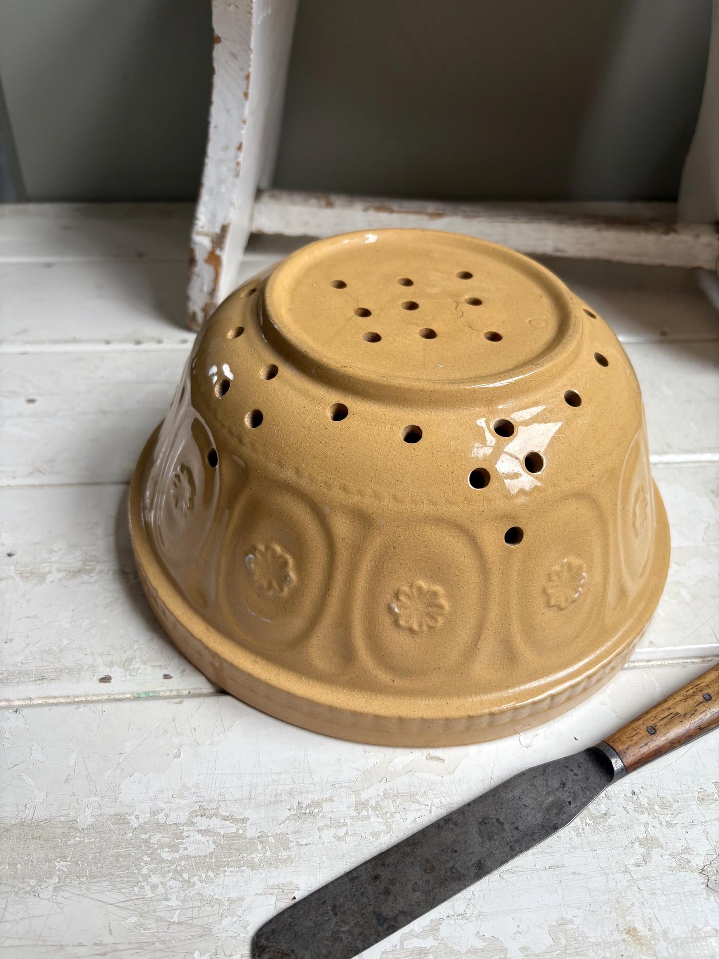 Vintage Colander Bowl, Berry Bowl