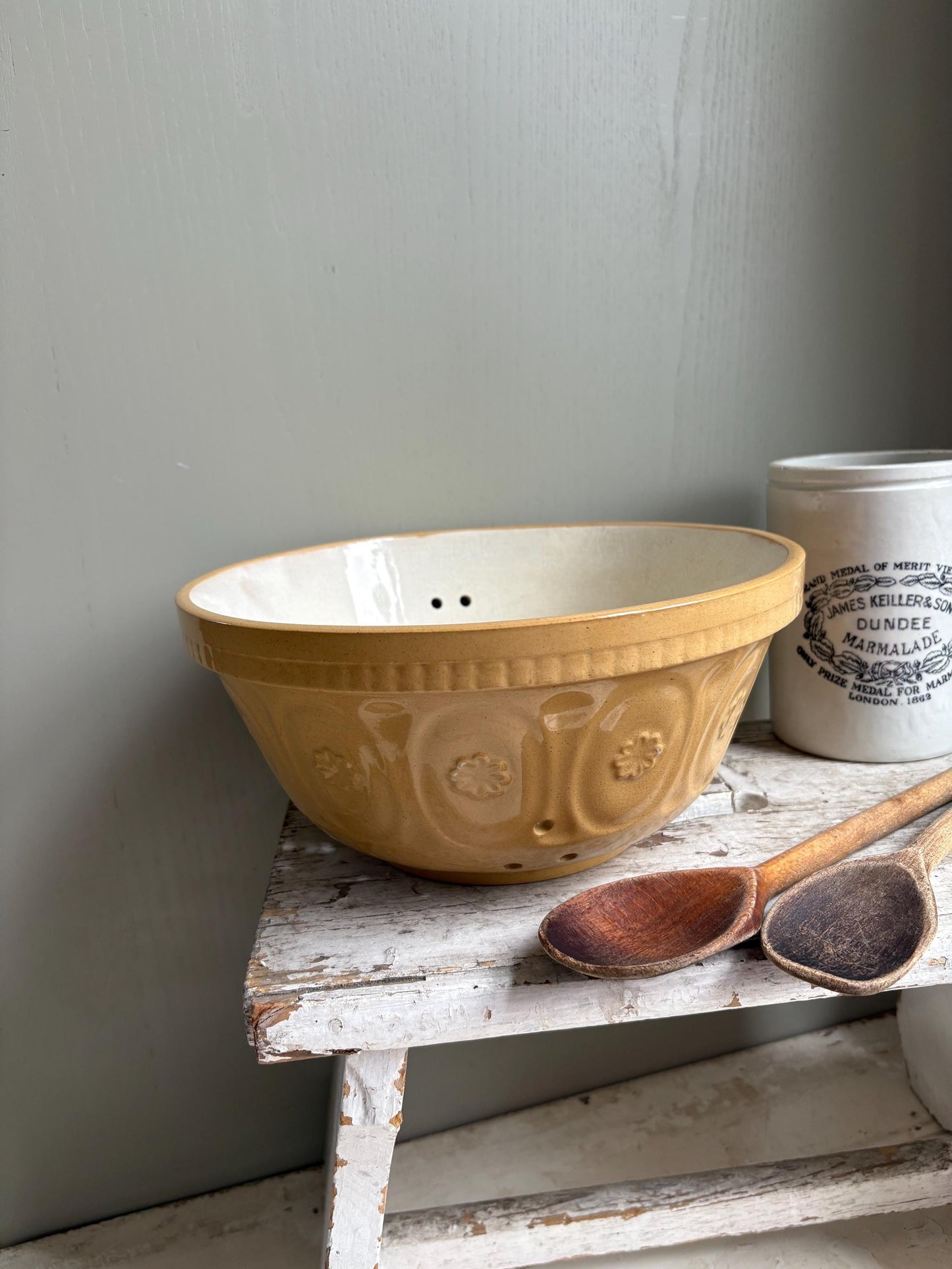 Vintage Colander Bowl, Berry Bowl