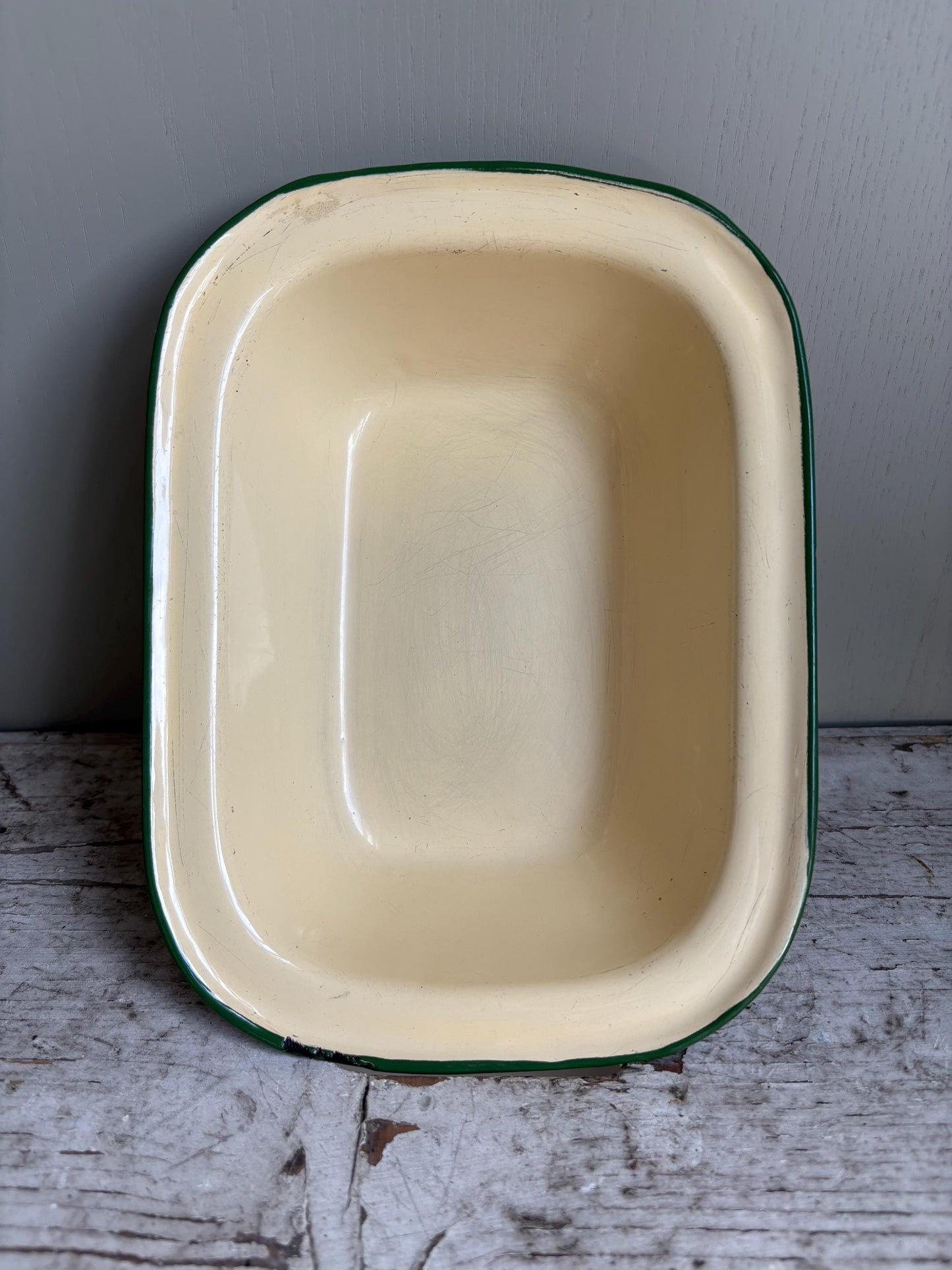Rectangular Enamelware Pie Dish, Kitchenalia.