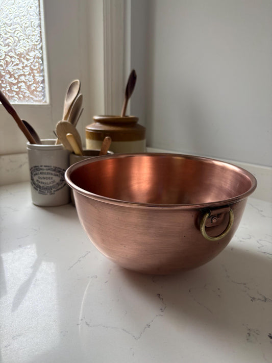 Copper Vintage Mixing Bowl, Kitchen Decor, Kitchenalia.