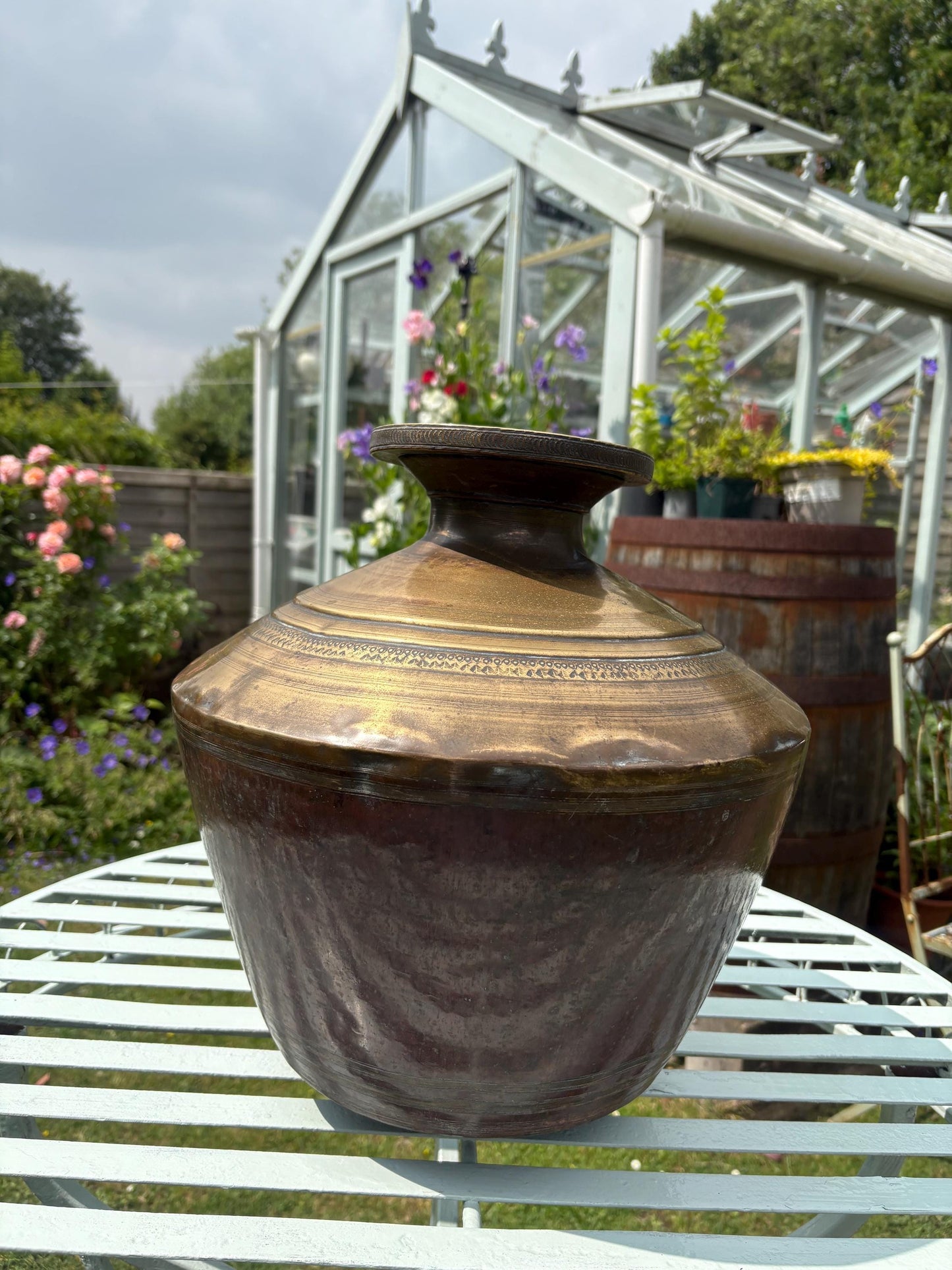 Huge Copper and Brass Indian Water Pot