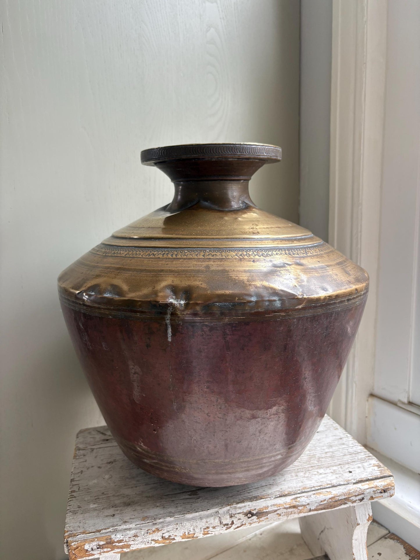 Huge Copper and Brass Indian Water Pot