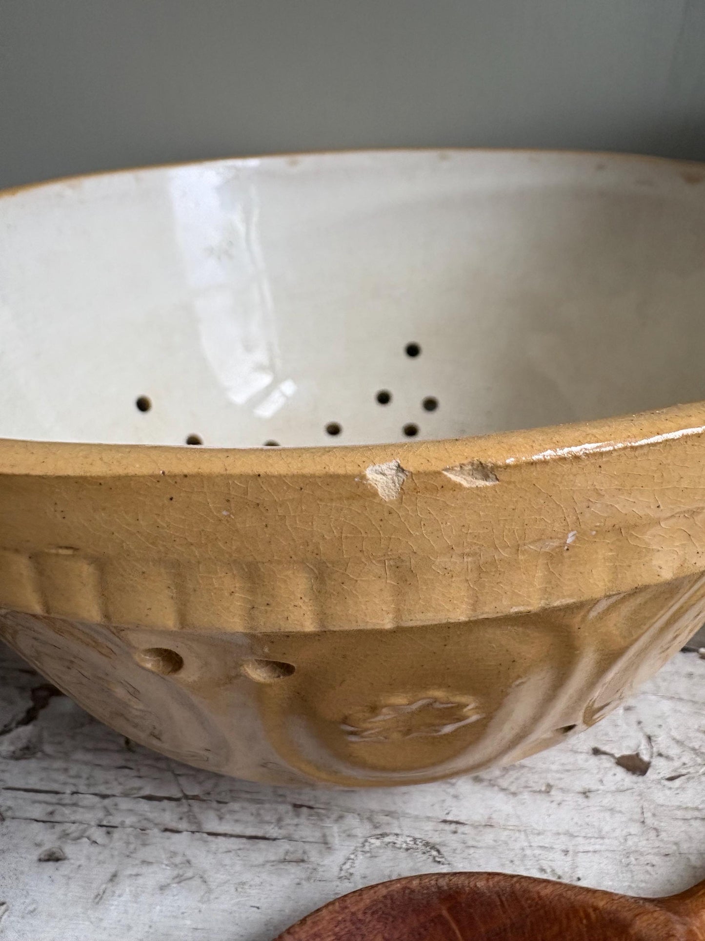 Vintage Colander Bowl, Berry Bowl