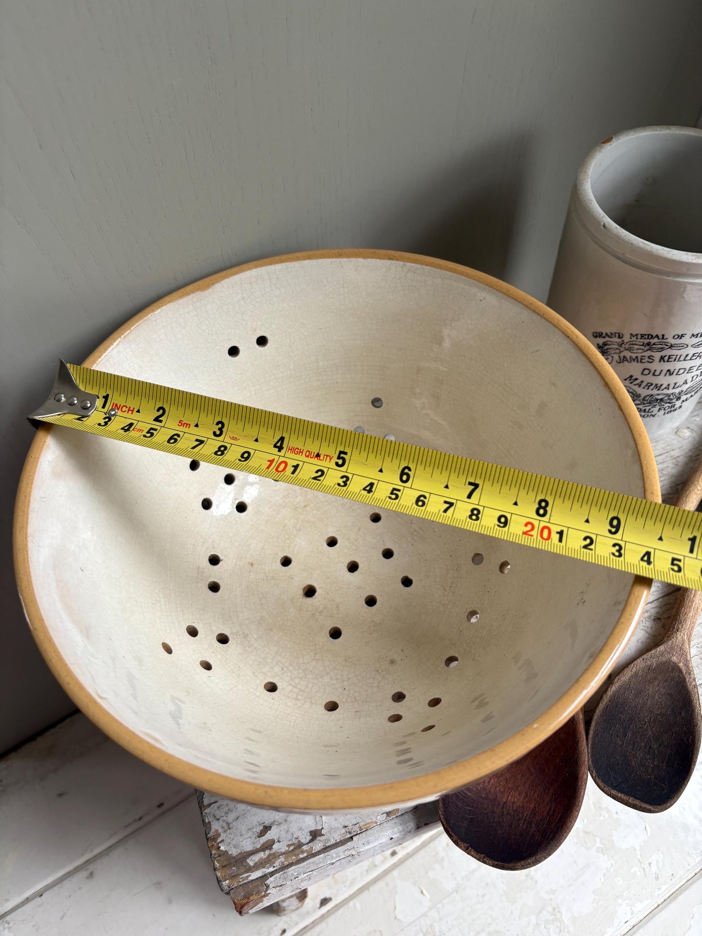 Vintage Colander Bowl, Berry Bowl