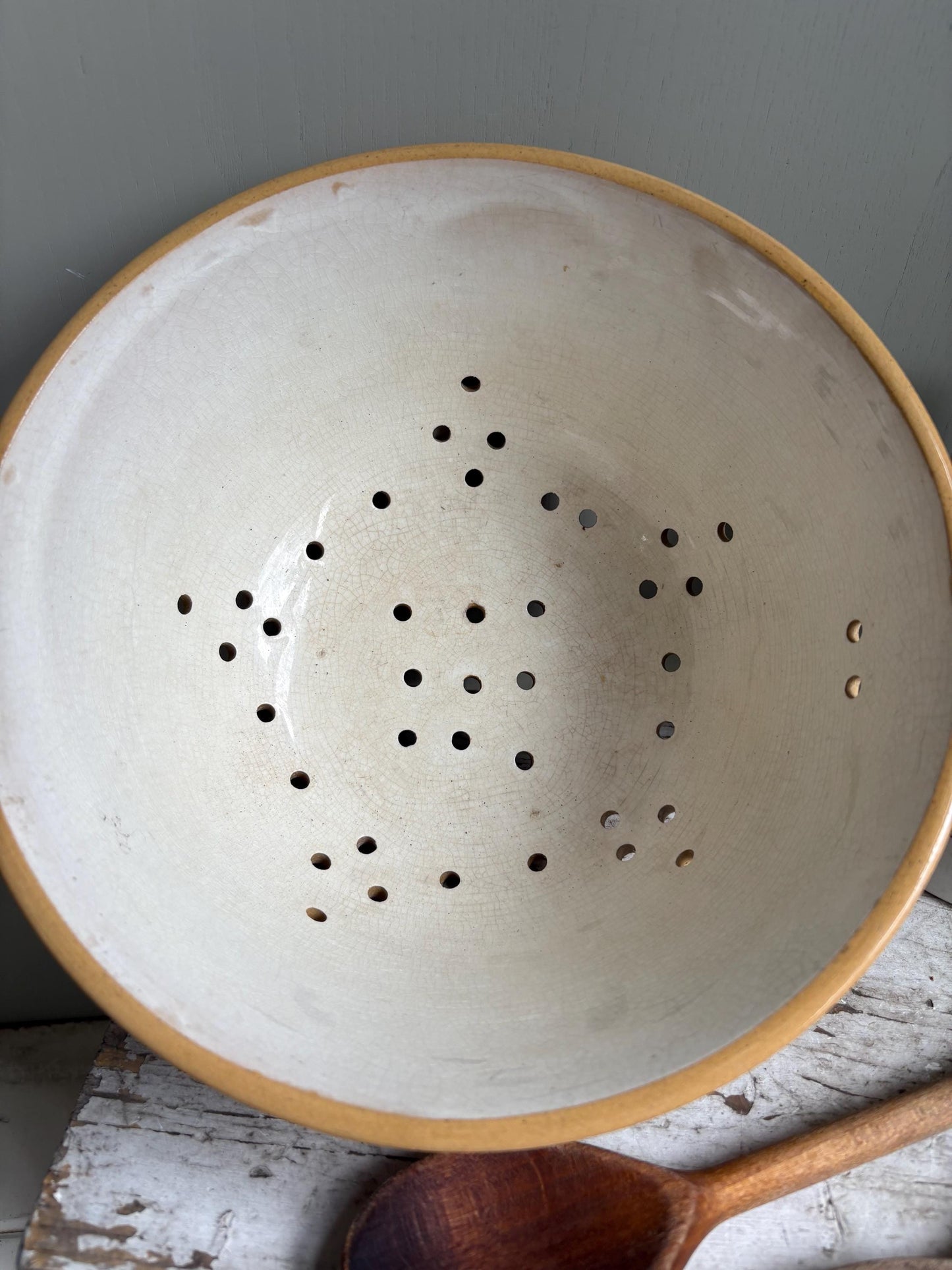Vintage Colander Bowl, Berry Bowl