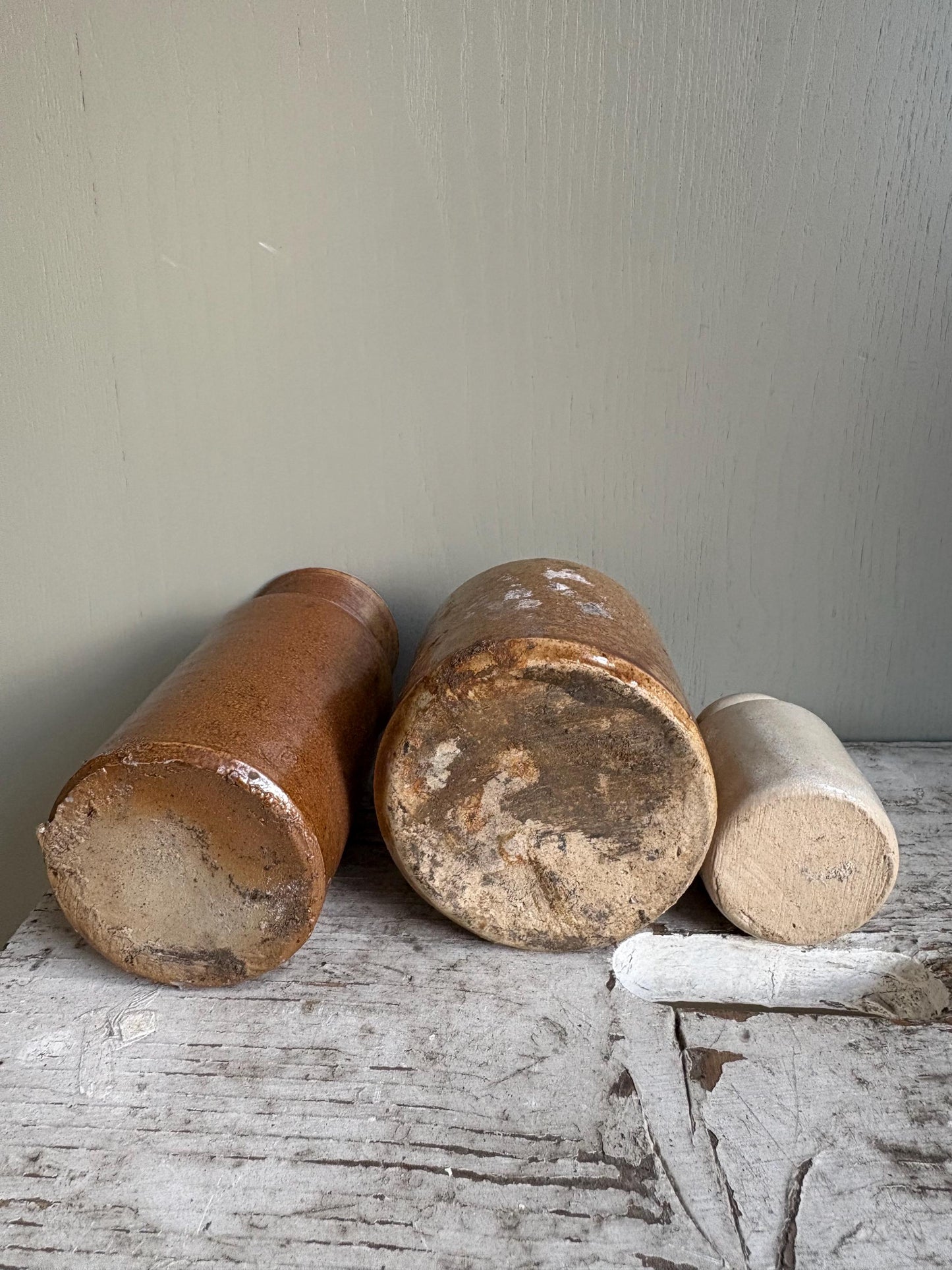 Trio of Stoneware Bottles, Price is for all Three! Bud Vases