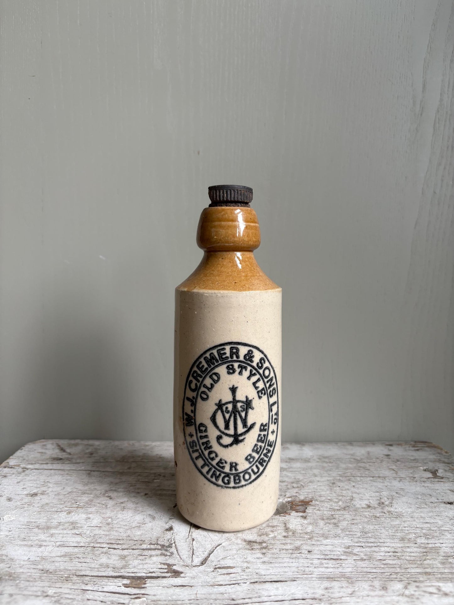Stoneware Ginger Beer Bottle, Collectable Beer Bottles.