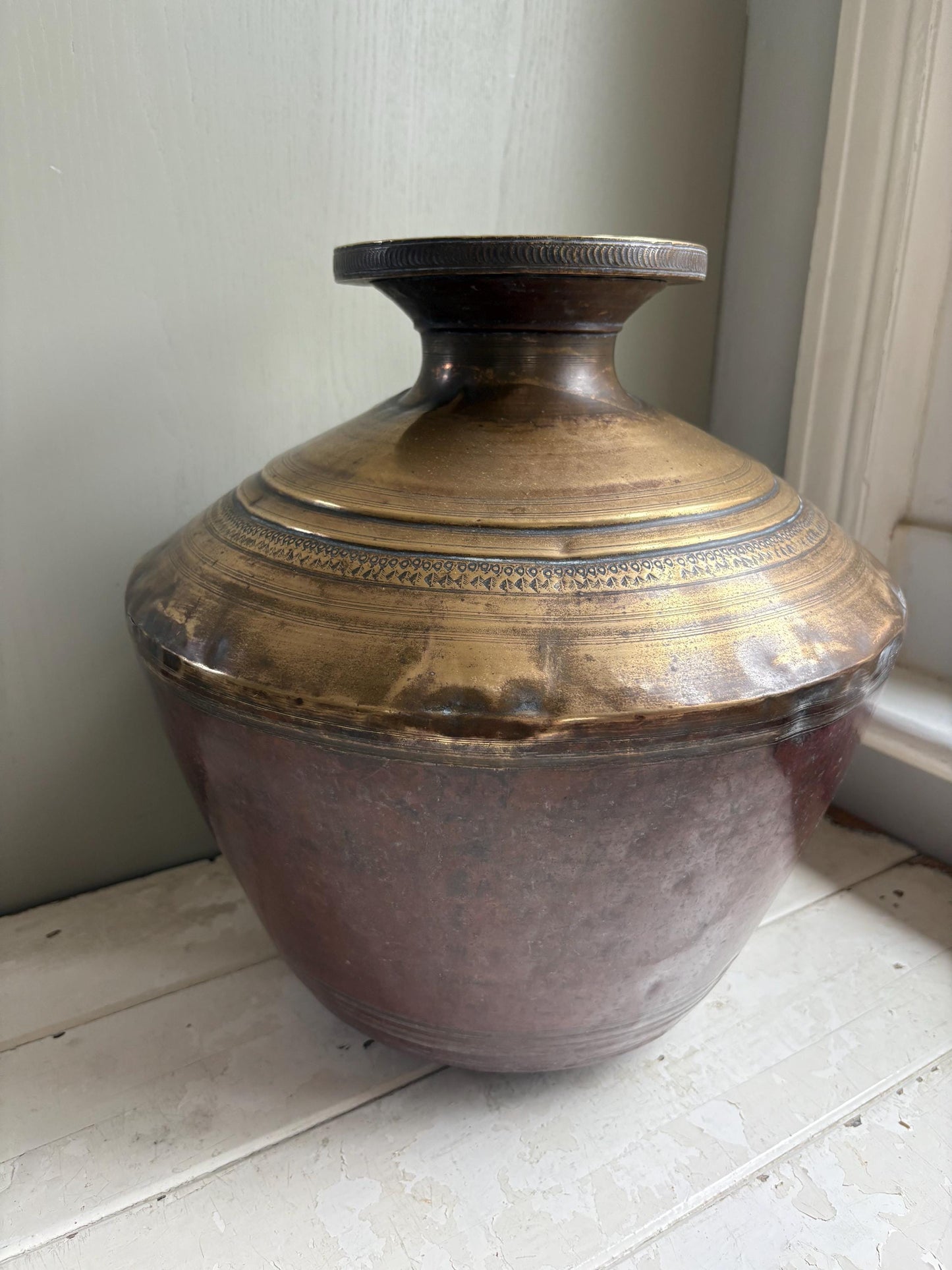 Huge Copper and Brass Indian Water Pot