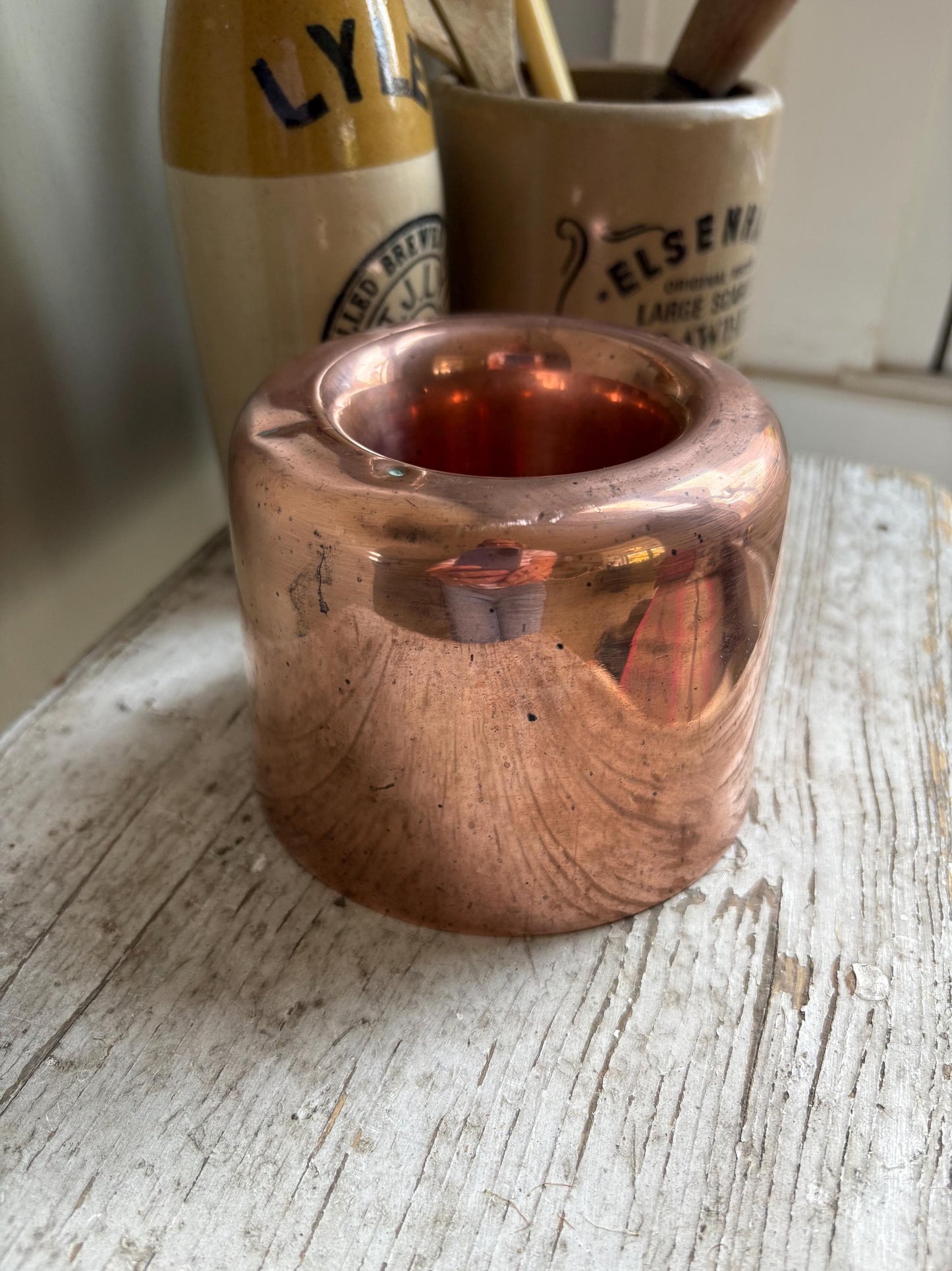 Copper Ring Mould, Antique Jelly Mould, Kitchenalia.