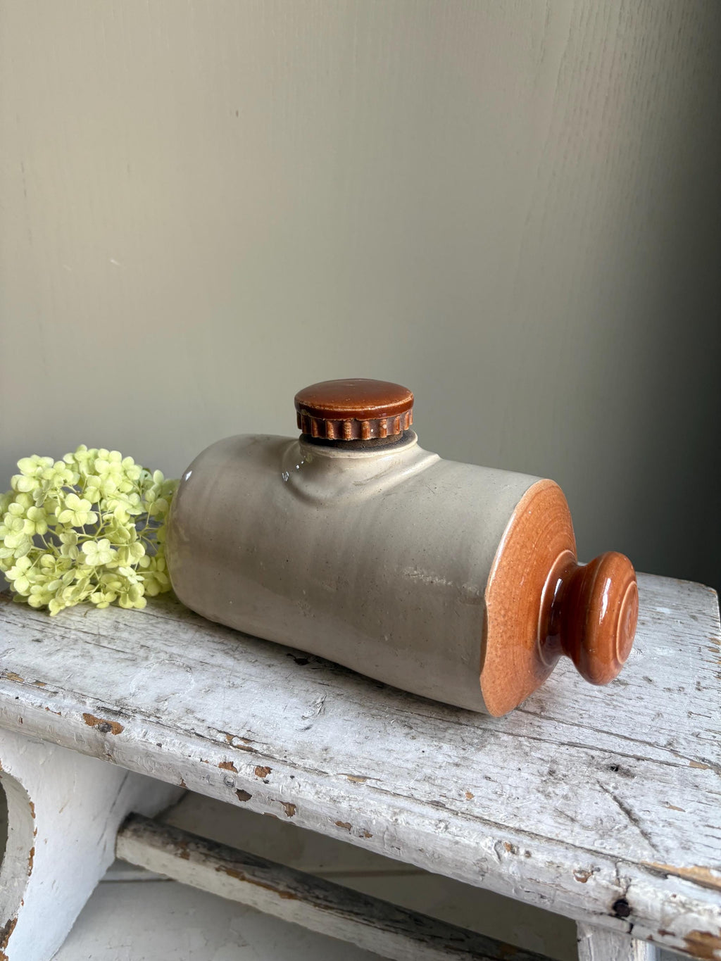 Small Stoneware Hot Waterbottle, Collectable Bottles.
