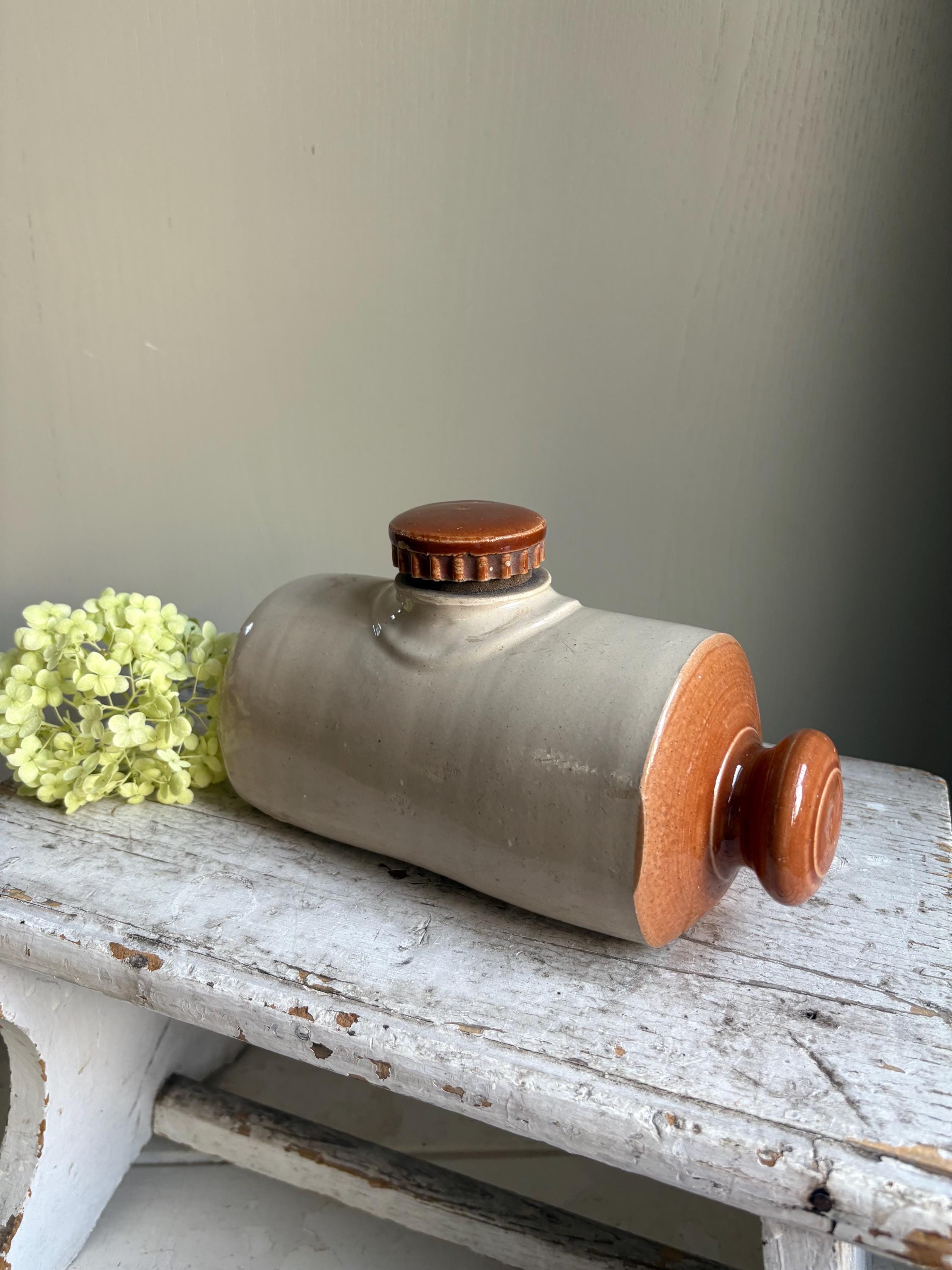 Small Stoneware Hot Waterbottle, Collectable Bottles.