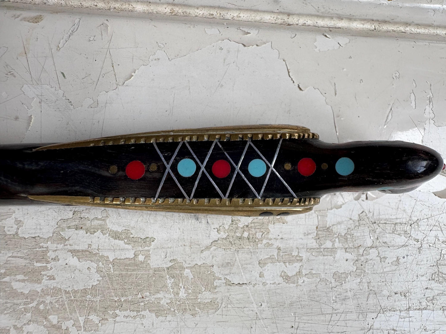 Vintage Jezzine Bird Bottle Opener: Carved Phoenix, Brass Wings