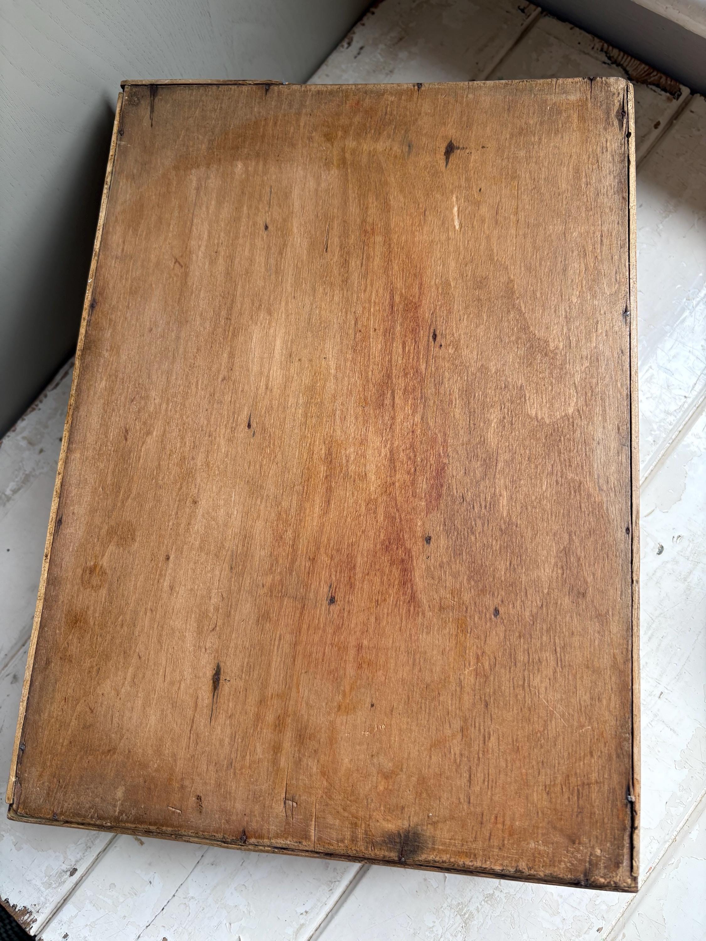 Deep Vintage Cutlery Tray, Cutlery Holder, Shelves.