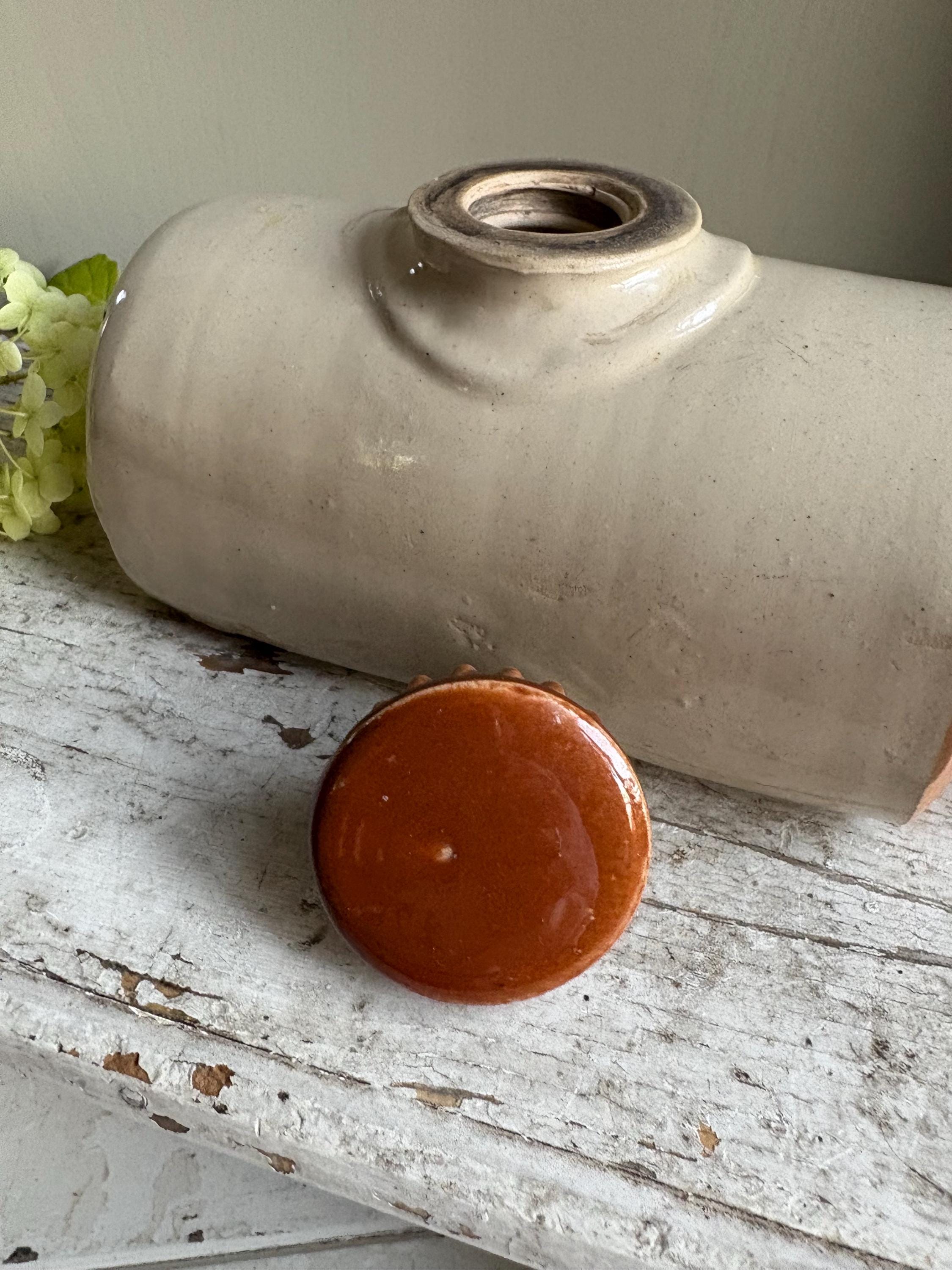 Small Stoneware Hot Waterbottle, Collectable Bottles.