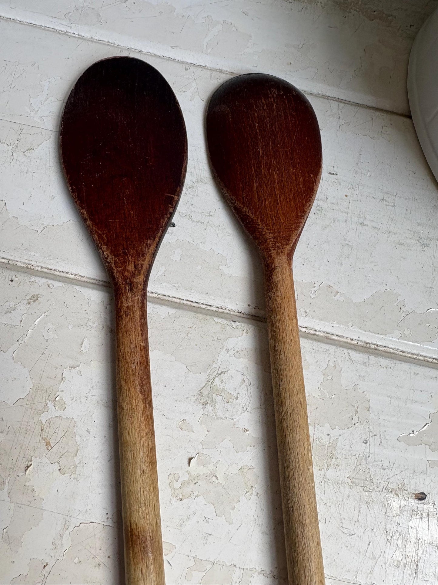 Pair of Old Wooden Spoons