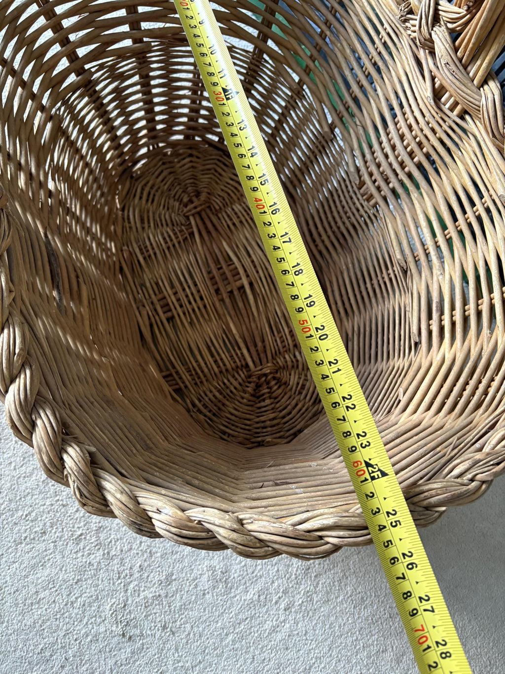 Really Large Wicker Basket, Storage Basket, Country House Decor