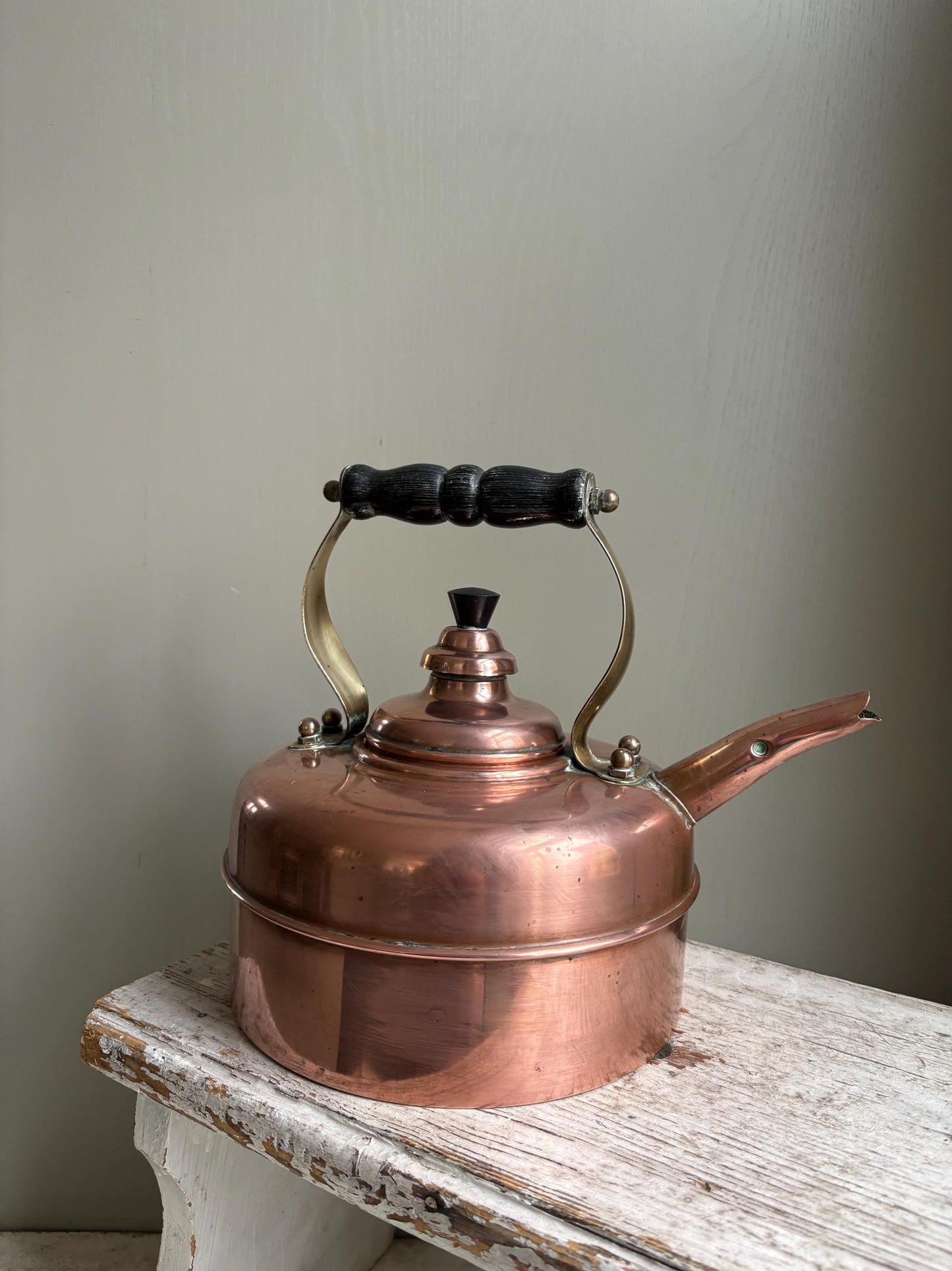 Copper Whistling Kettle, Simplex Kettle, Kitchenalia