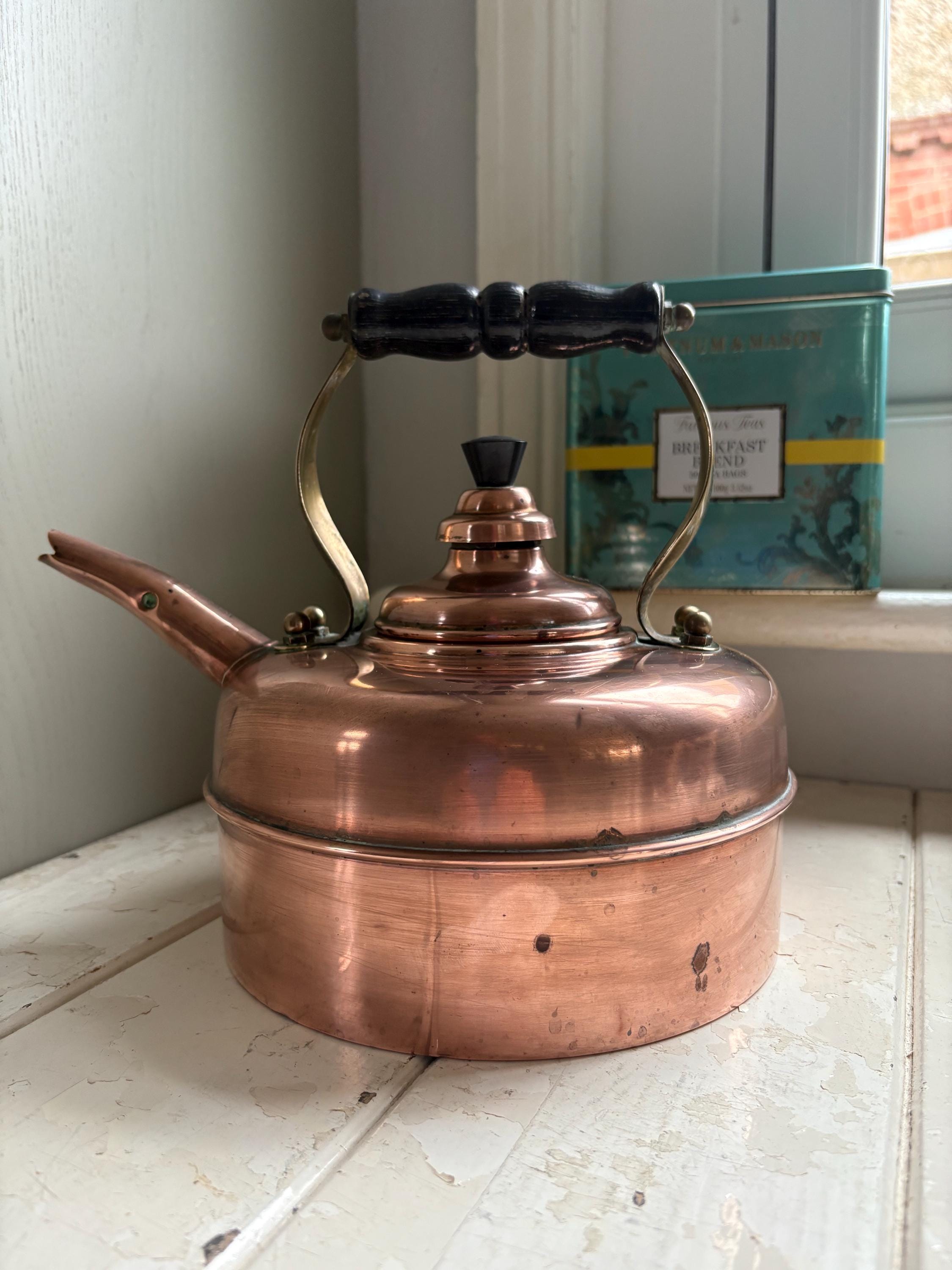 Copper Whistling Kettle, Simplex Kettle, Kitchenalia