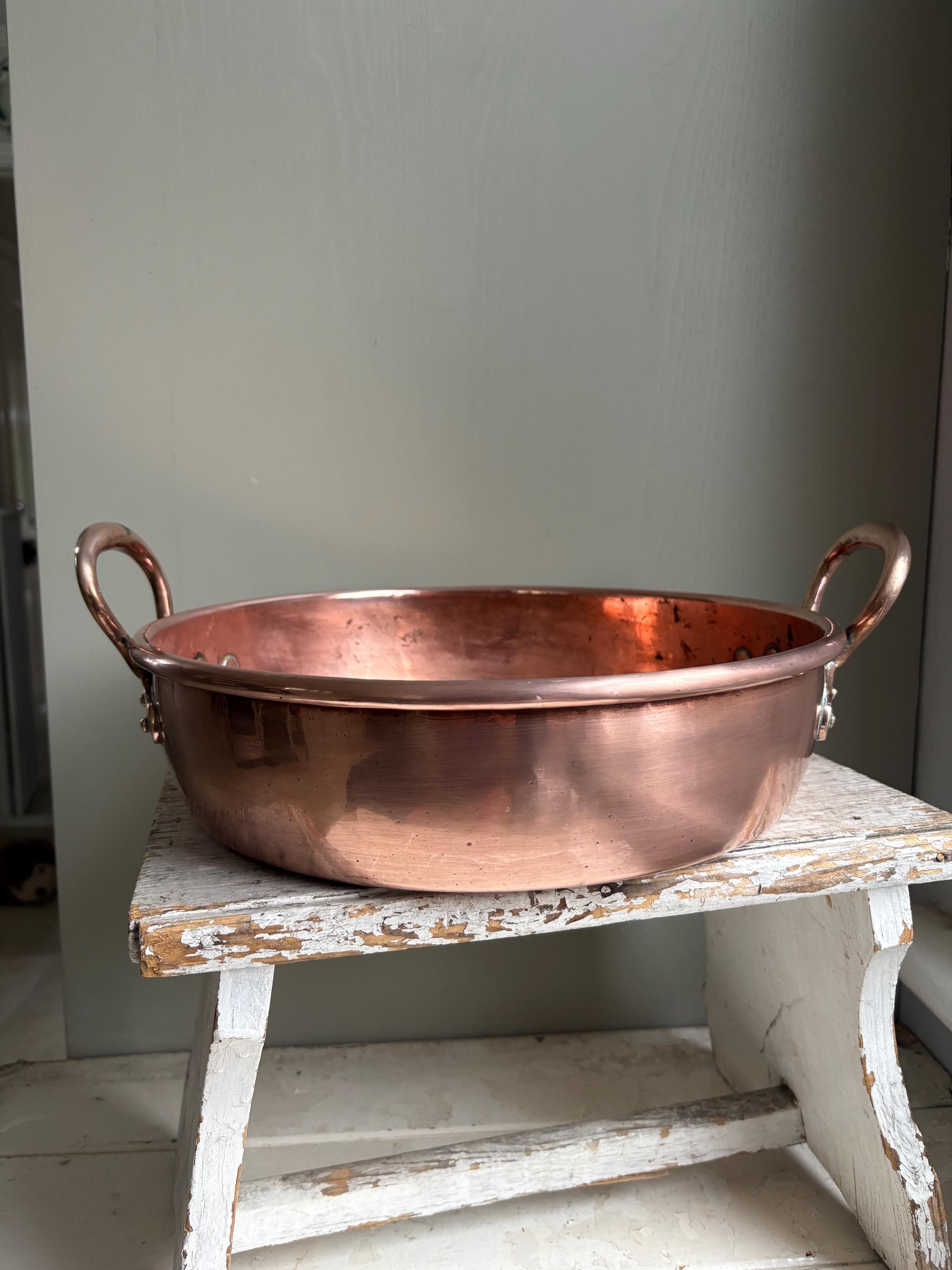 Copper Pan, Copper Preserving Pan, Vintage Kitchenalia
