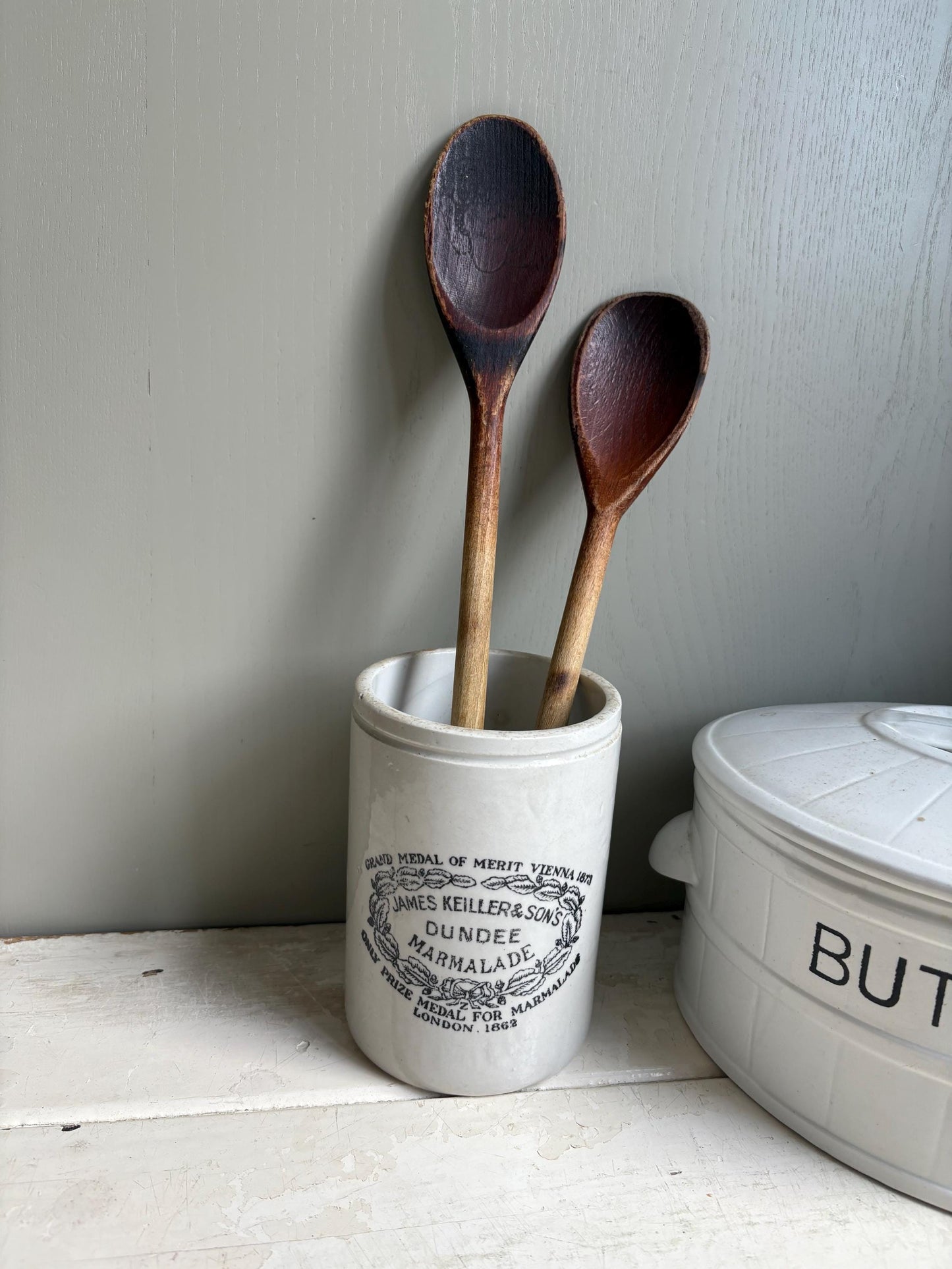 Pair of Old Wooden Spoons