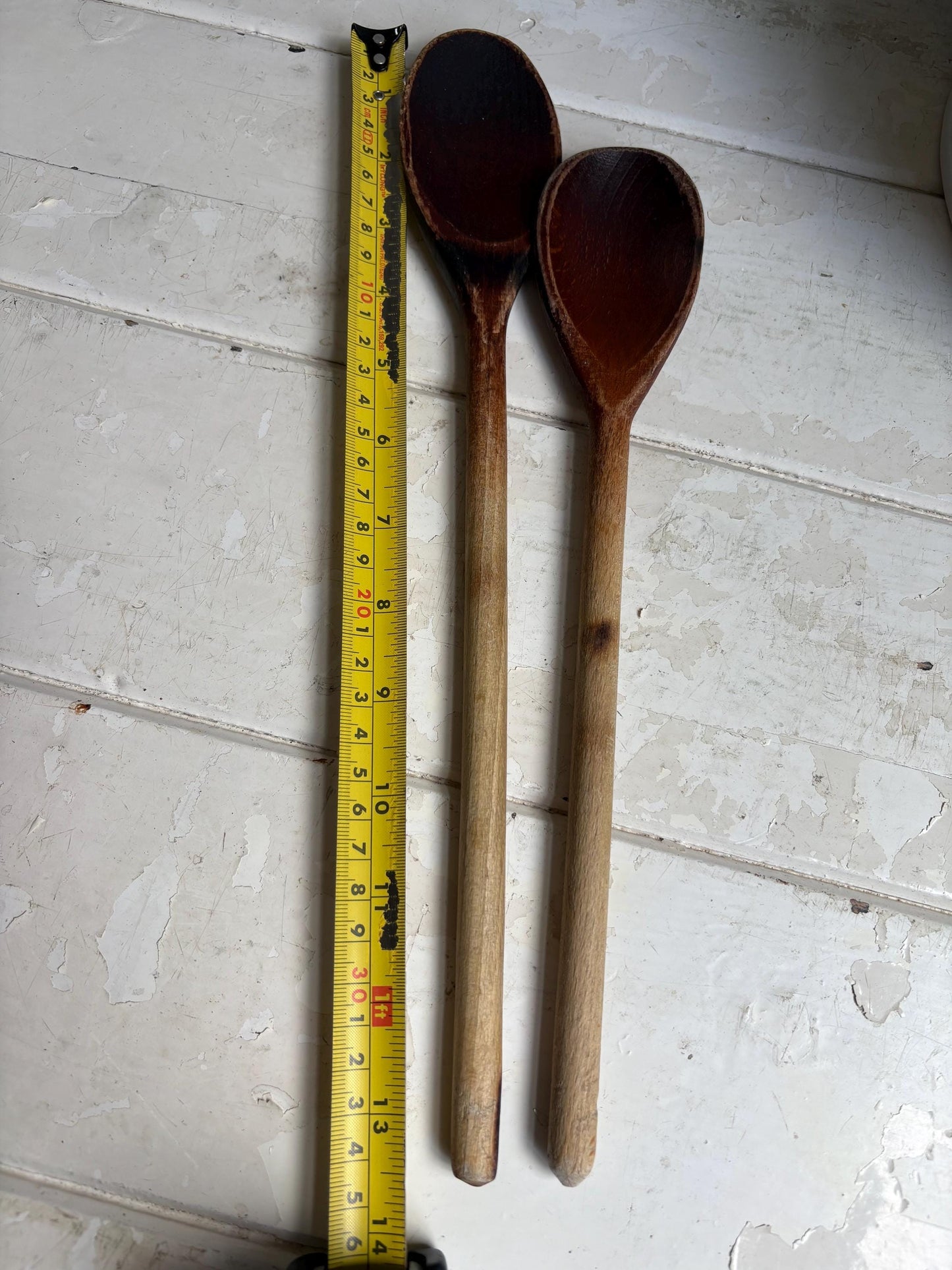 Pair of Old Wooden Spoons