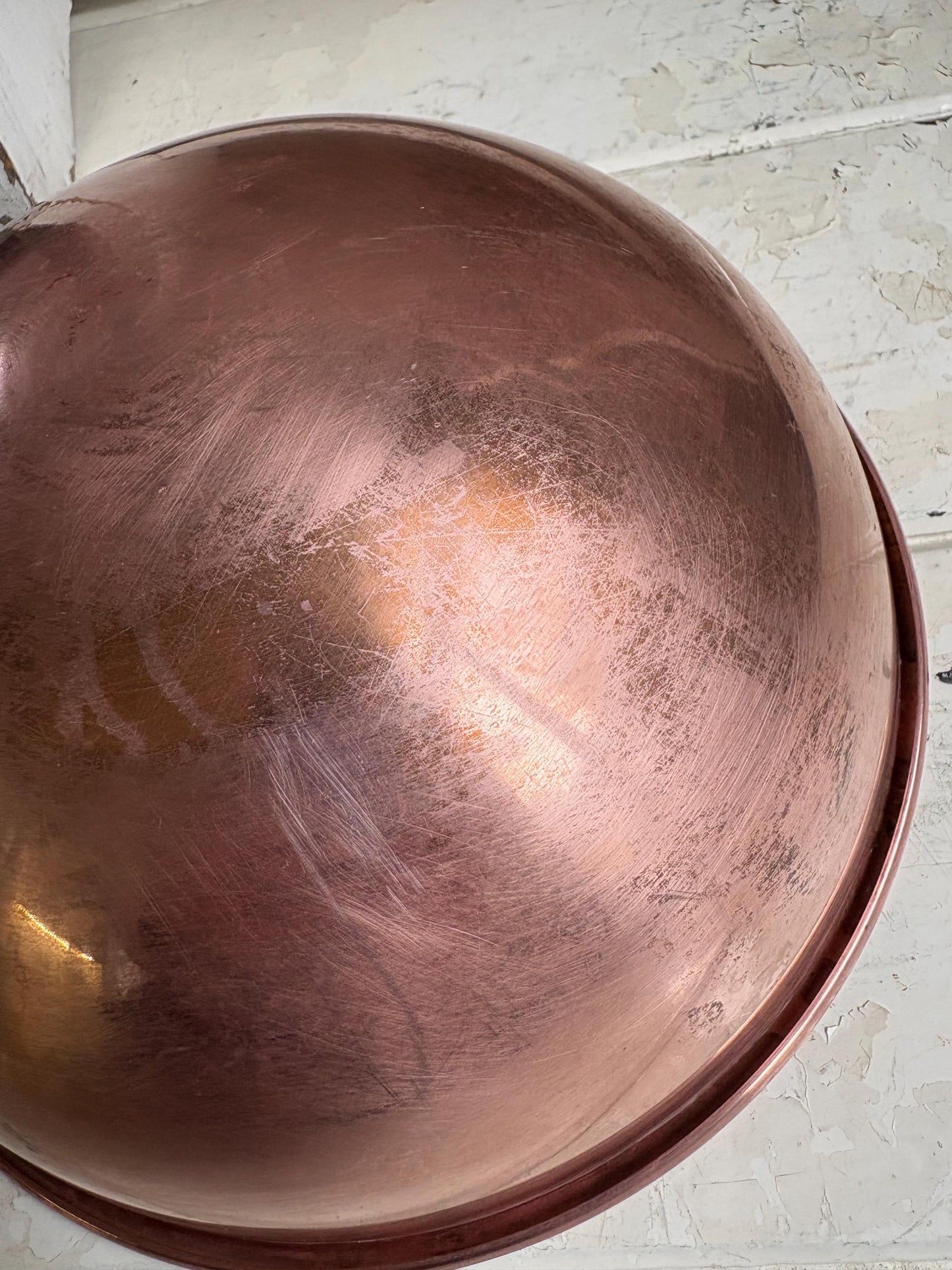 Vintage Copper Mixing Bowl, Kitchenalia