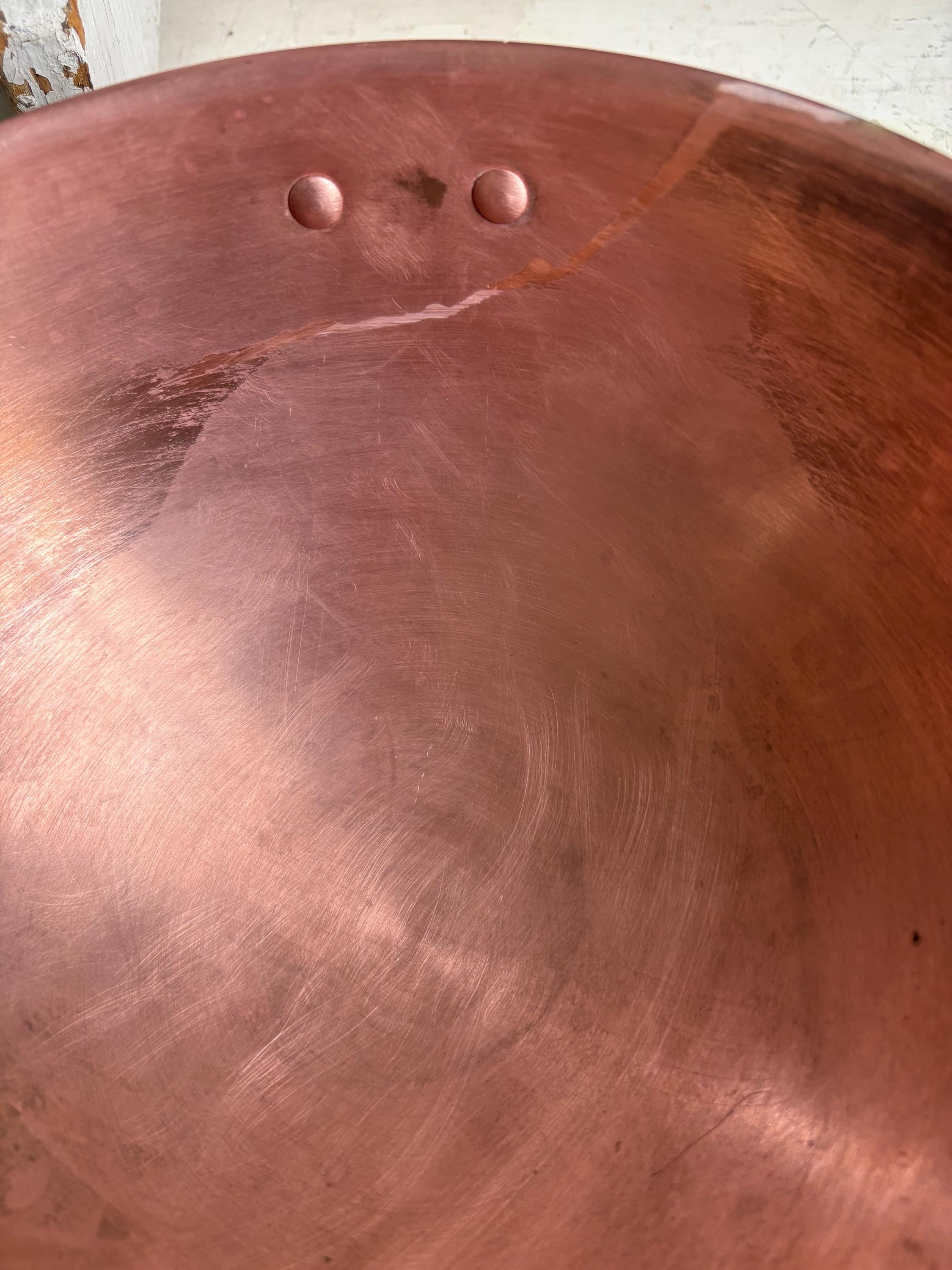 Vintage Copper Mixing Bowl, Kitchenalia