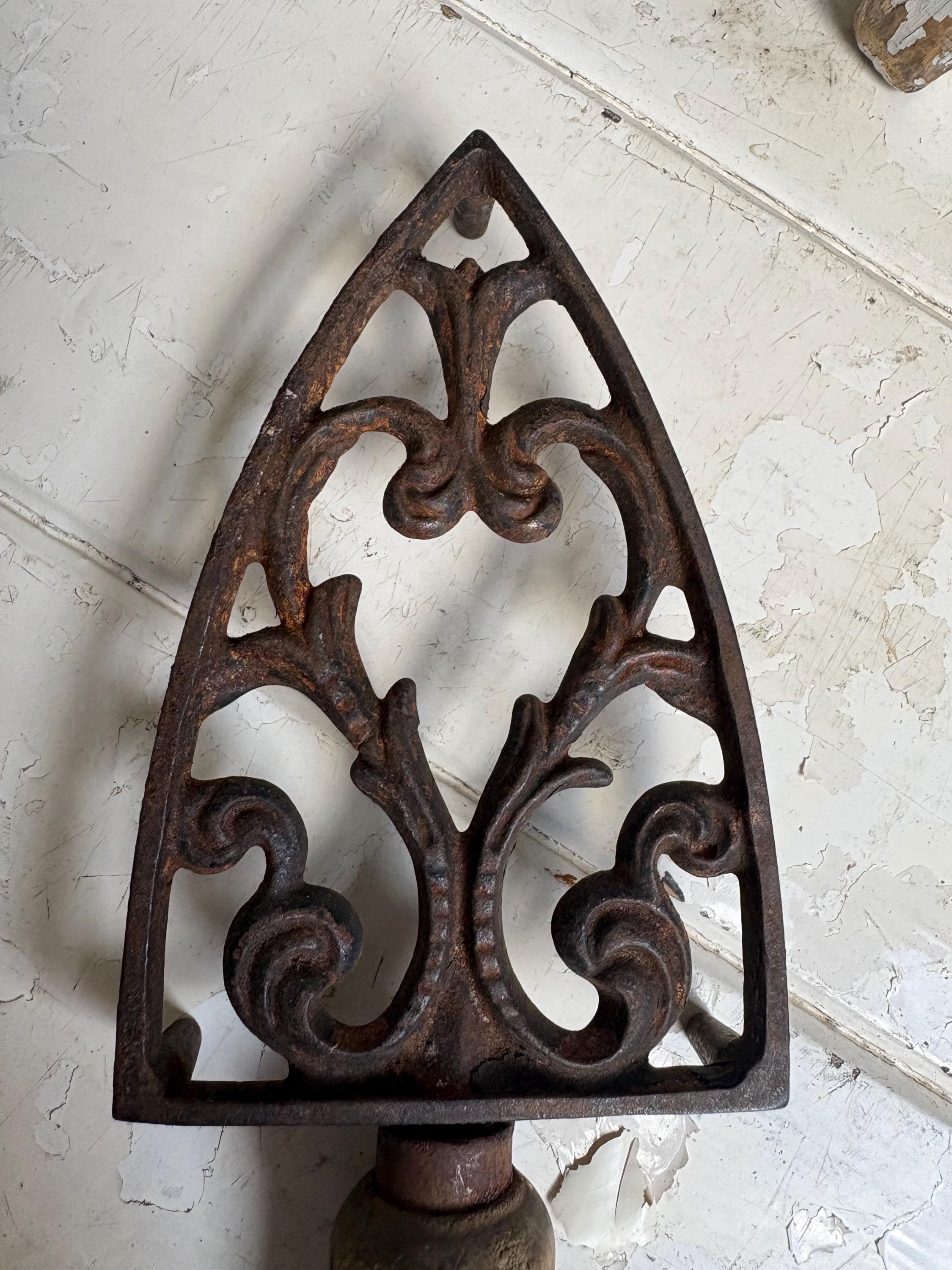 Antique Trivet, Fireside decor,Vintage Iron Stand.
