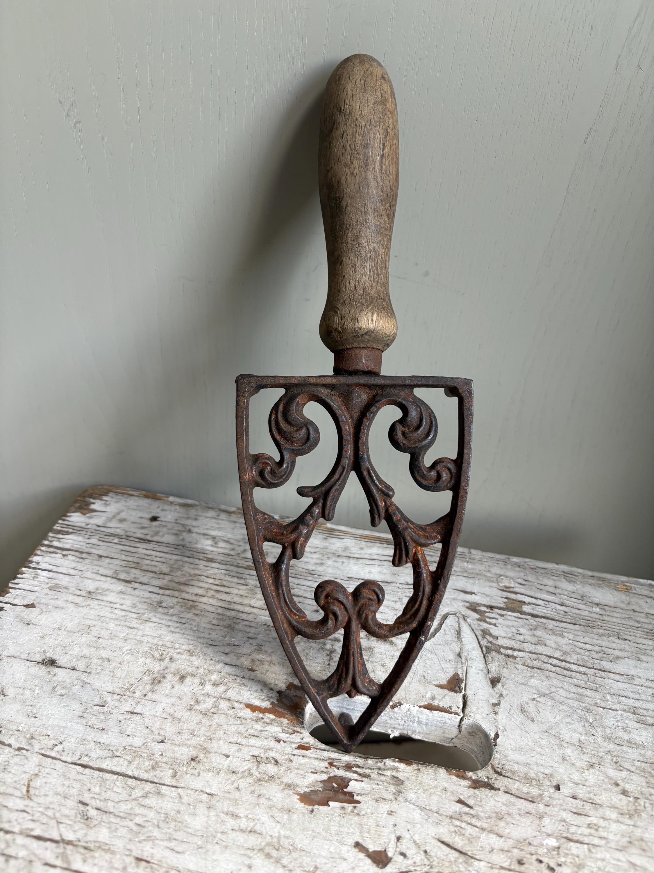Antique Trivet, Fireside decor,Vintage Iron Stand.